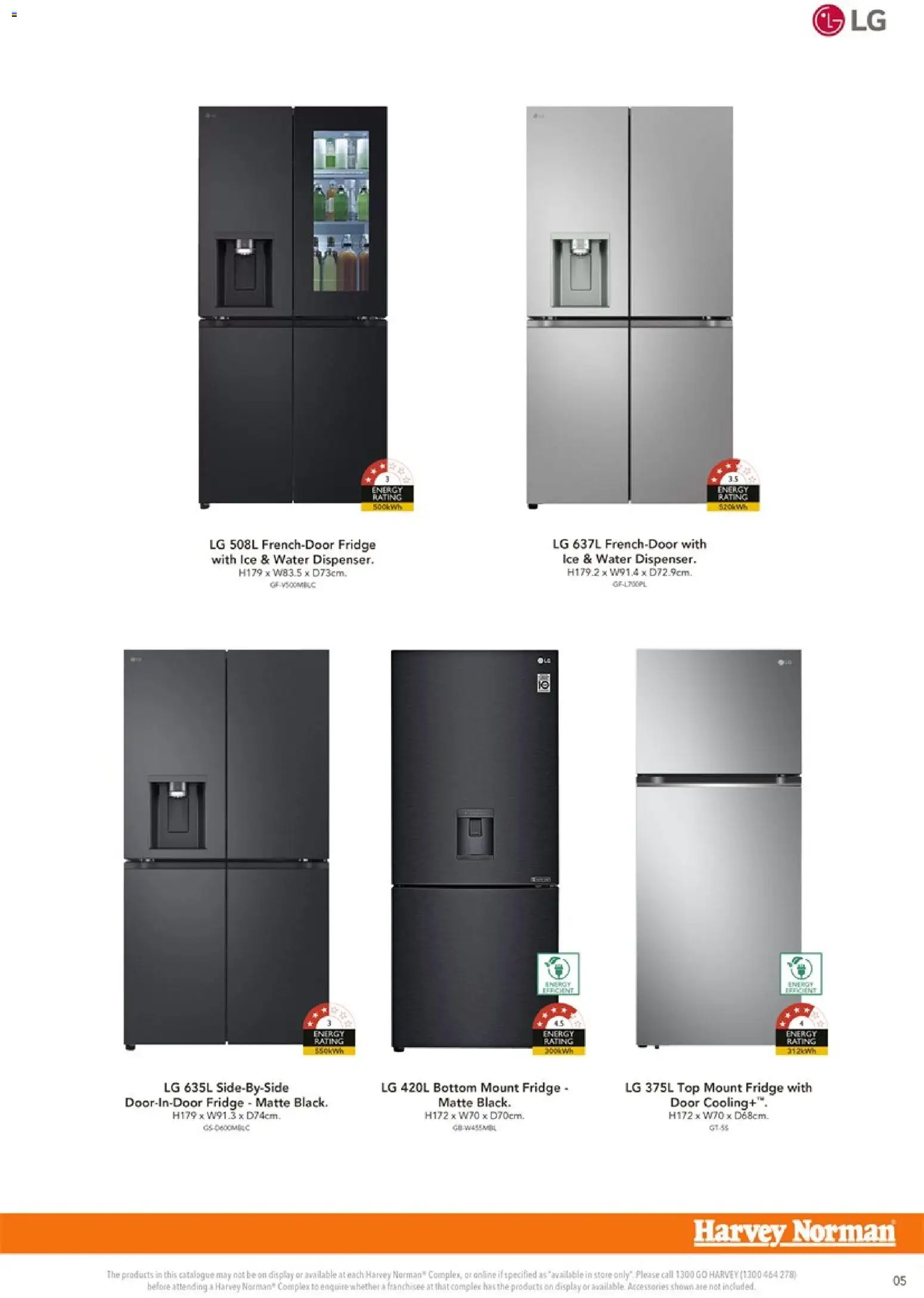 Harvey Norman catalogue - valid from 25/03/2026 | Page: 5 | Products: Door, Water, Accessories, Fridge