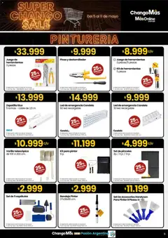Vista previa Changomas - Ofertas  Super Chango Sale válido desde el 05.05.2026 | Página: 7 | Productos: Cable, Destornillador, Pinza, Bandeja