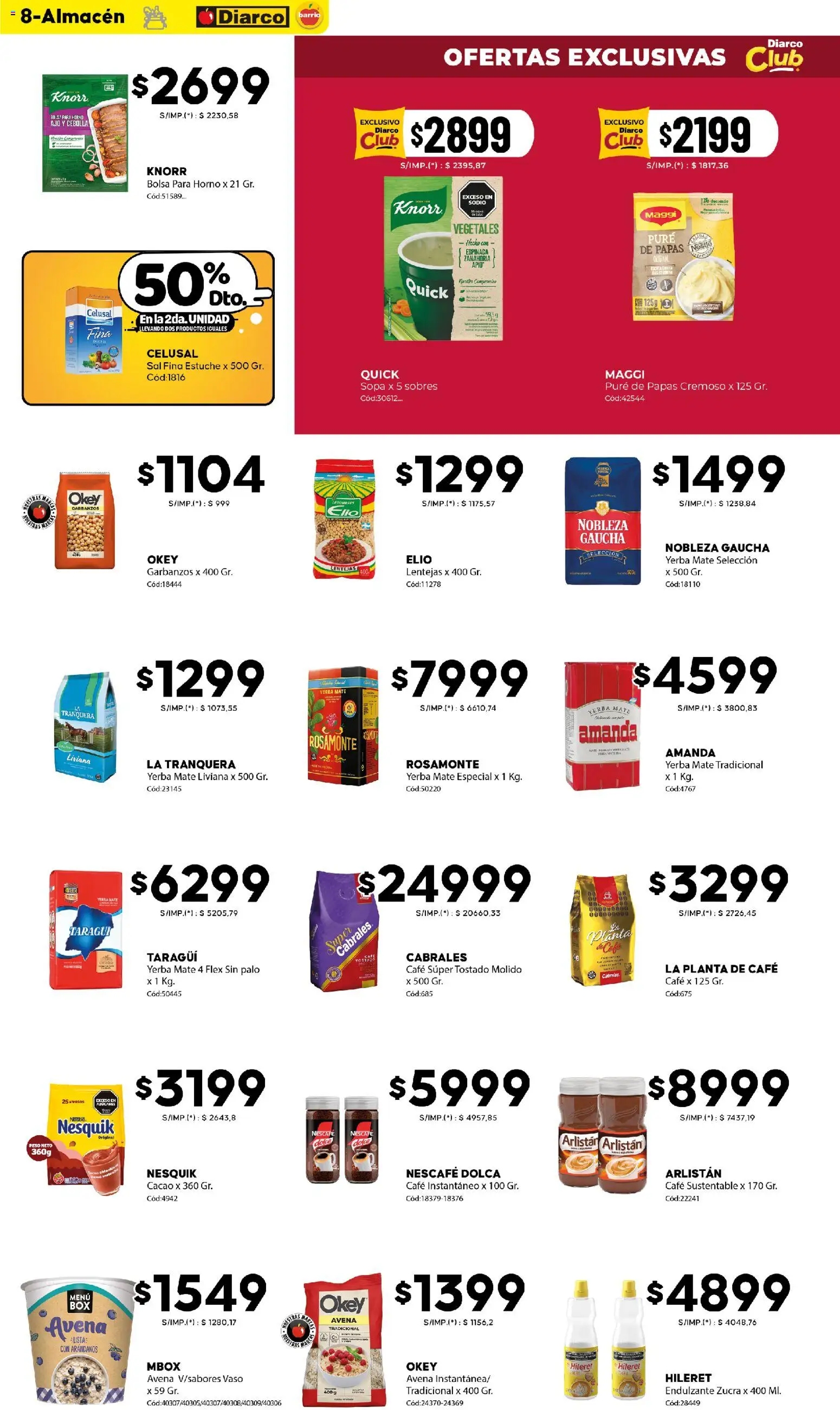 Diarco - Ofertas Diarco Barrio │ válido desde el 06/07/2026 | Página: 8 | Productos: Bolsa, Mate, Cebolla, Estuche