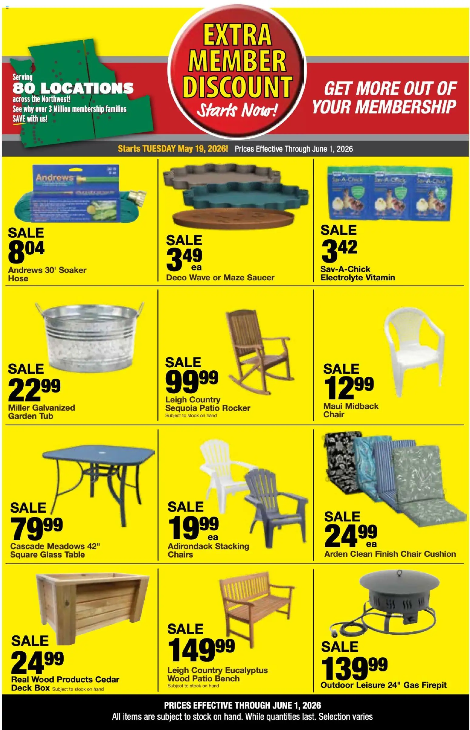 Bi-Mart Extra Member Discount - valid from 19.05.2026 | Page: 9 | Products: Vitamin, Table, Chair, Box