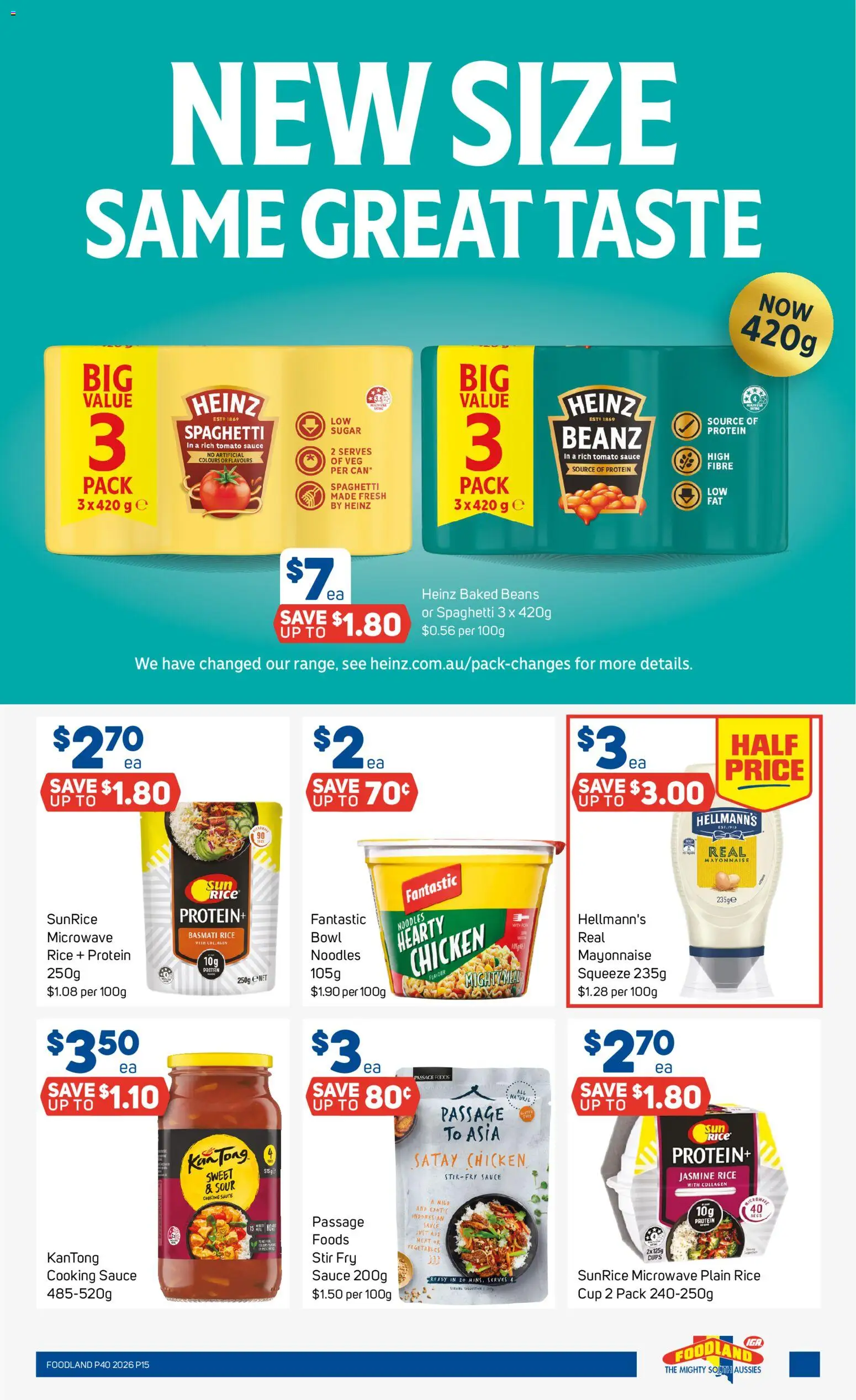 Foodland catalogue - valid from 30/09/2026 | Page: 15 | Products: Noodles, Meat, Vegetables, Beans