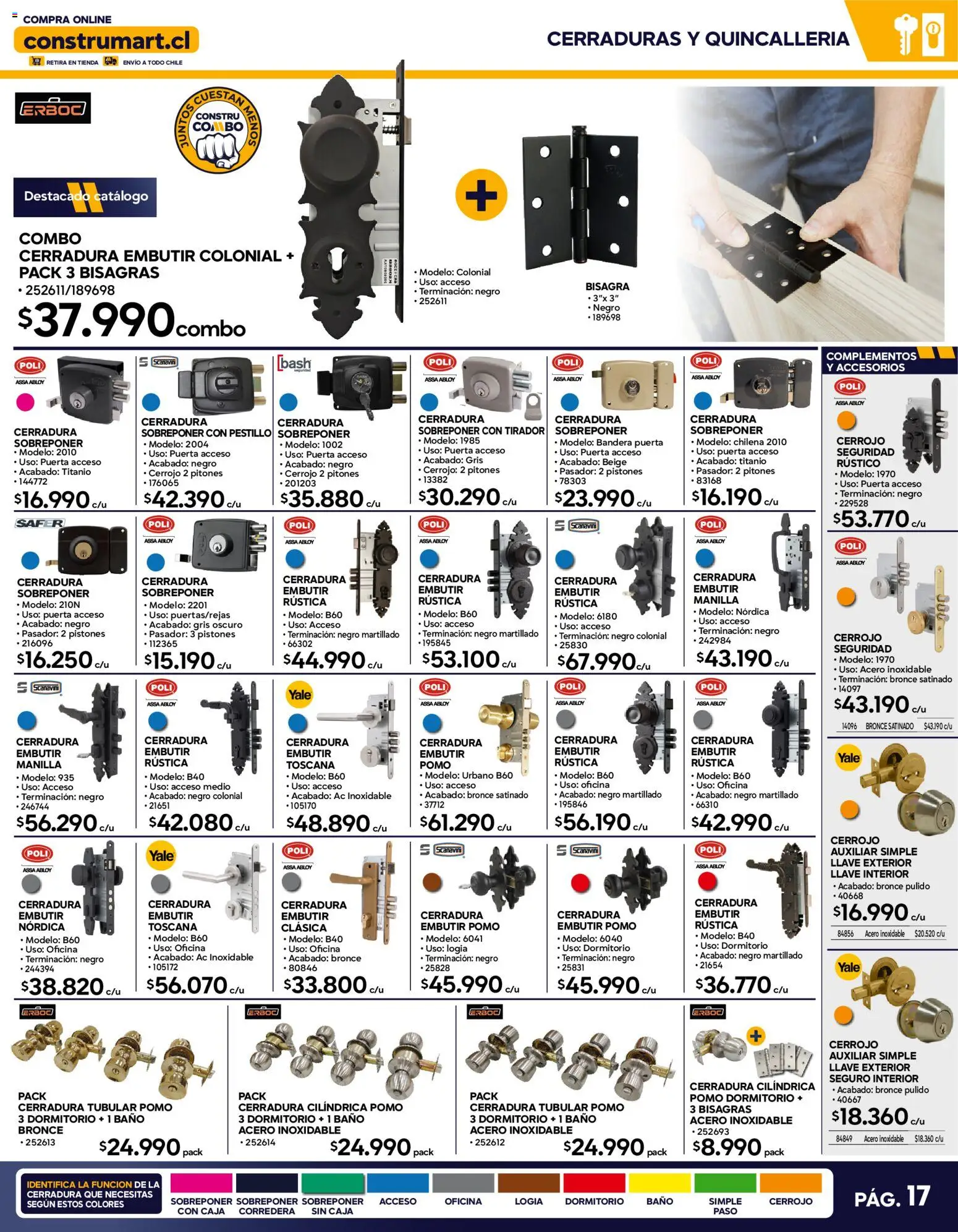 Construmart Ofertas │ válido desde el 31.07.2026 | Página: 17 | Productos: Caja, Tirador, Llave, Pasador