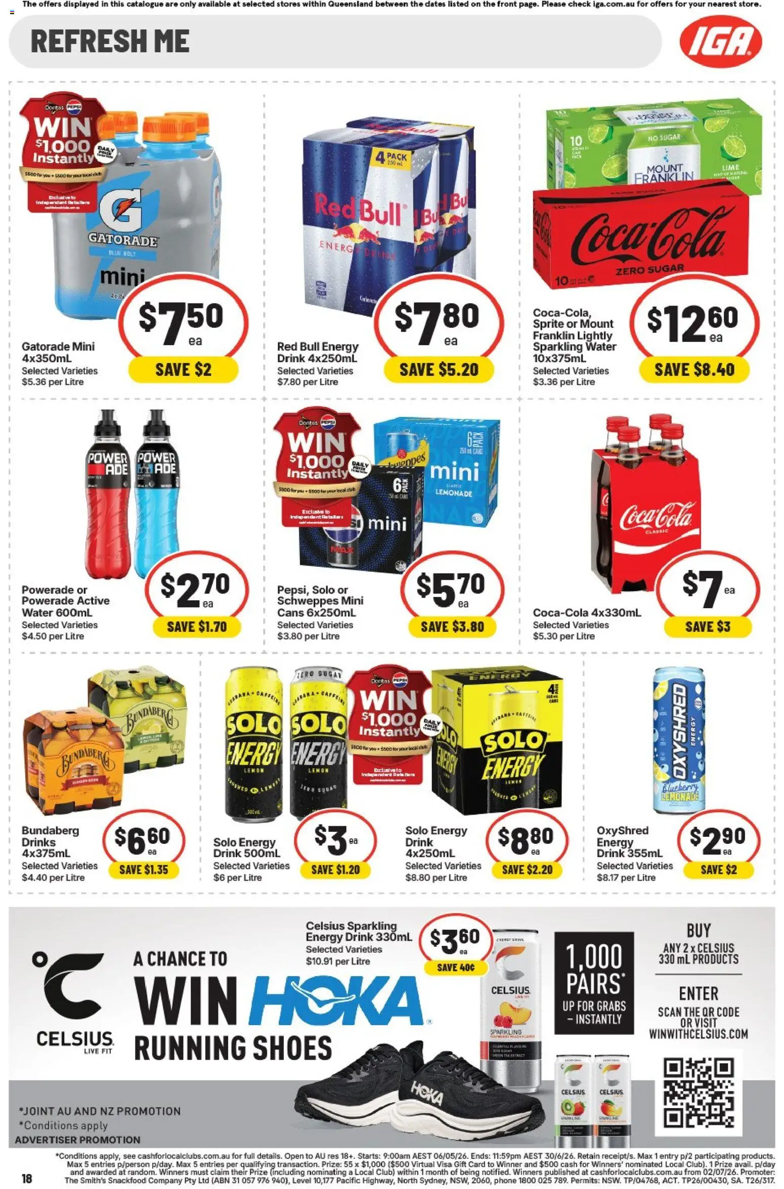 IGA catalogue - valid from 20.05.2026 | Page: 17 | Products: Energy drink, Sugar, Lemon, Phone