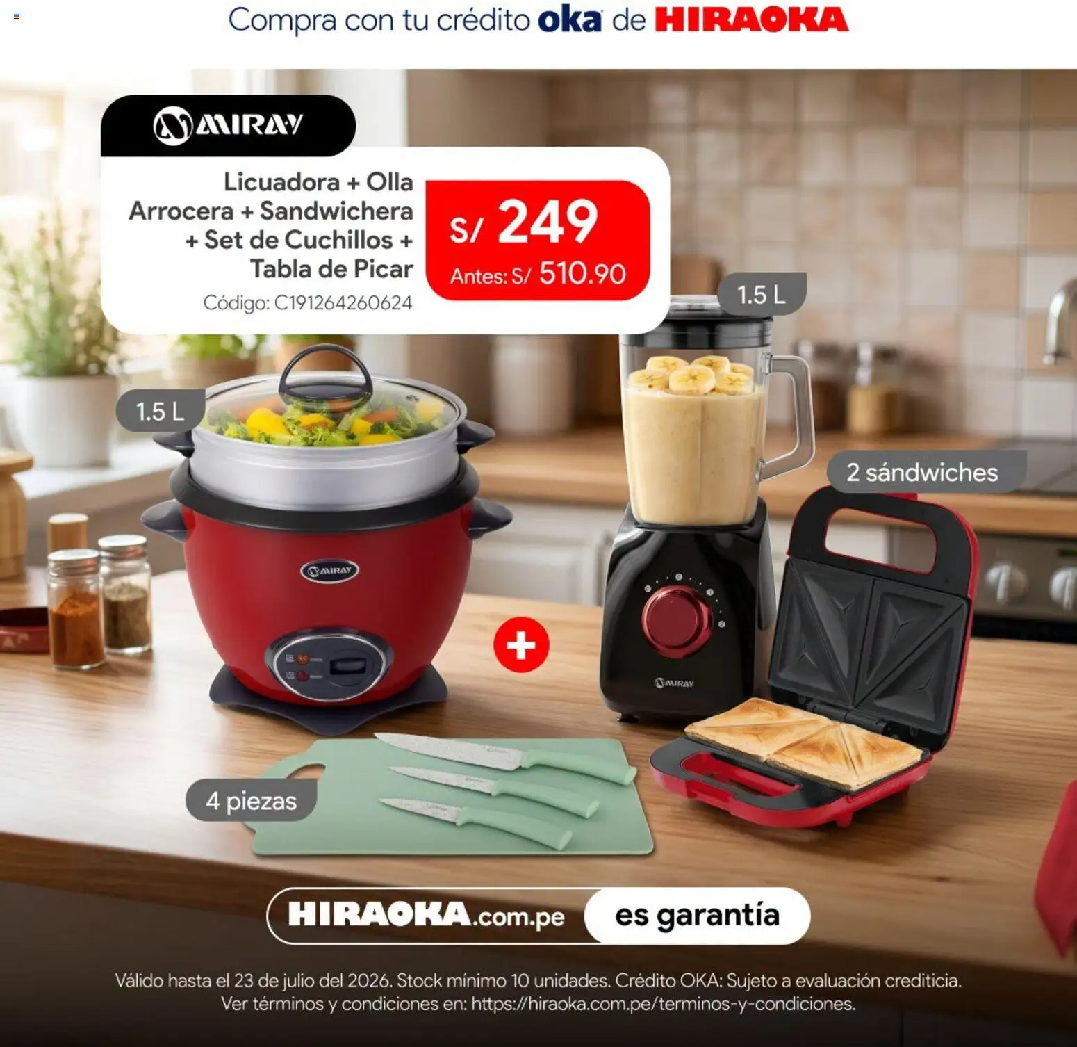 Catálogo Hiraoka válido desde 21/07/2026 | Página: 5 | Productos: Sandwichera, Licuadora
