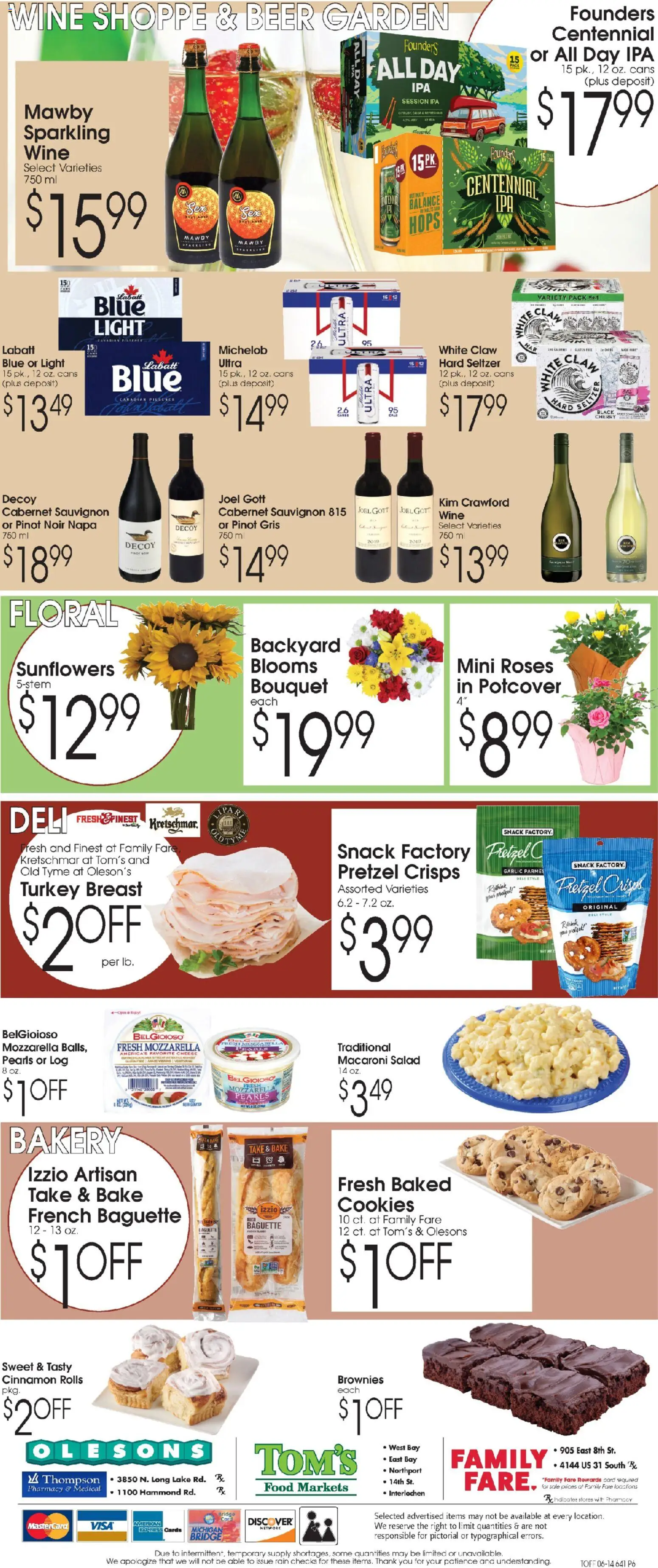 Family Fare Ad - valid from 14.06.2026 | Page: 6 | Products: Cheese, Wine, Salad, Garlic