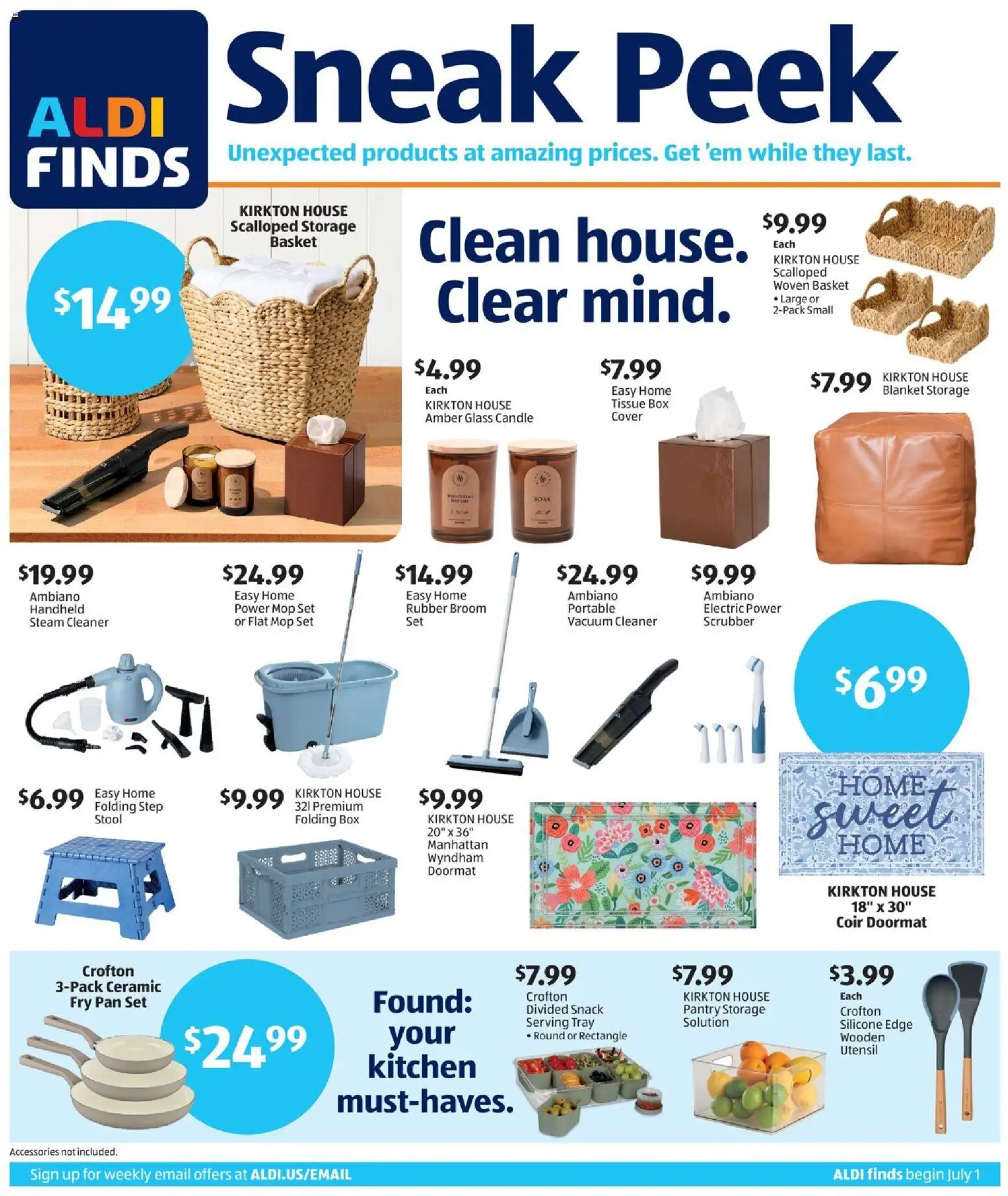 Aldi In Store Ad - valid from 07/01/2026 | Page: 1 | Products: Blanket, Vacuum, Pan, Vacuum cleaner