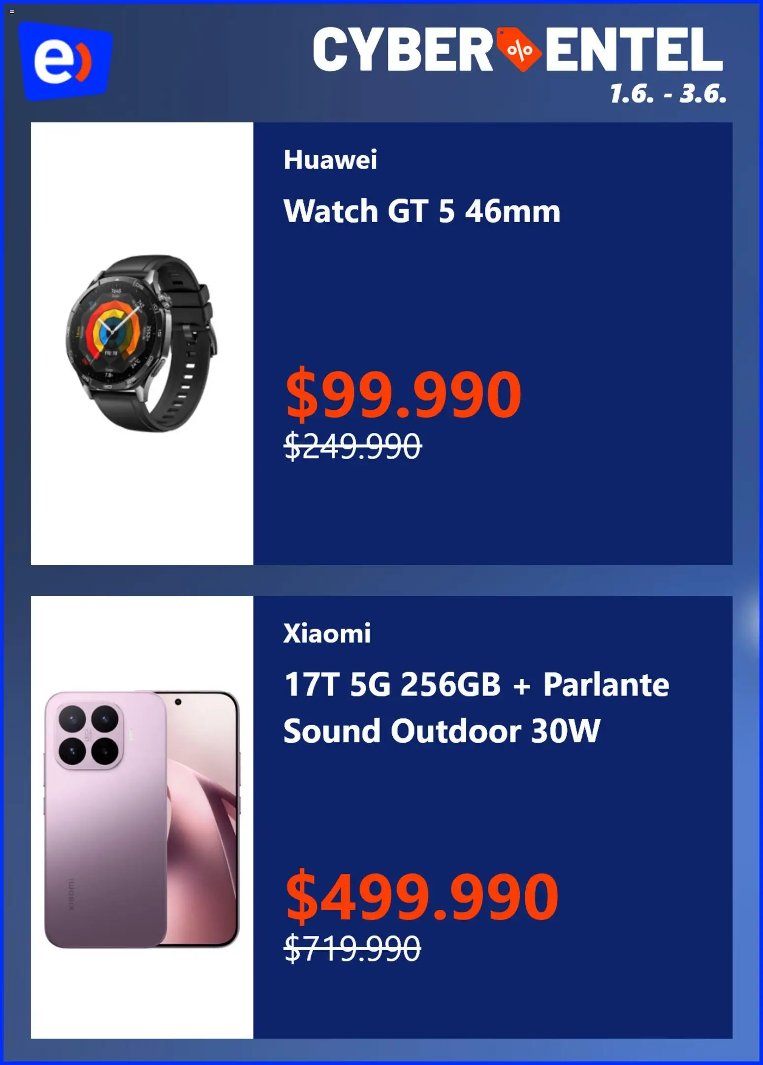 Entel Cyber Day │ válido desde el 31.05.2026 | Página: 3 | Productos: Parlante