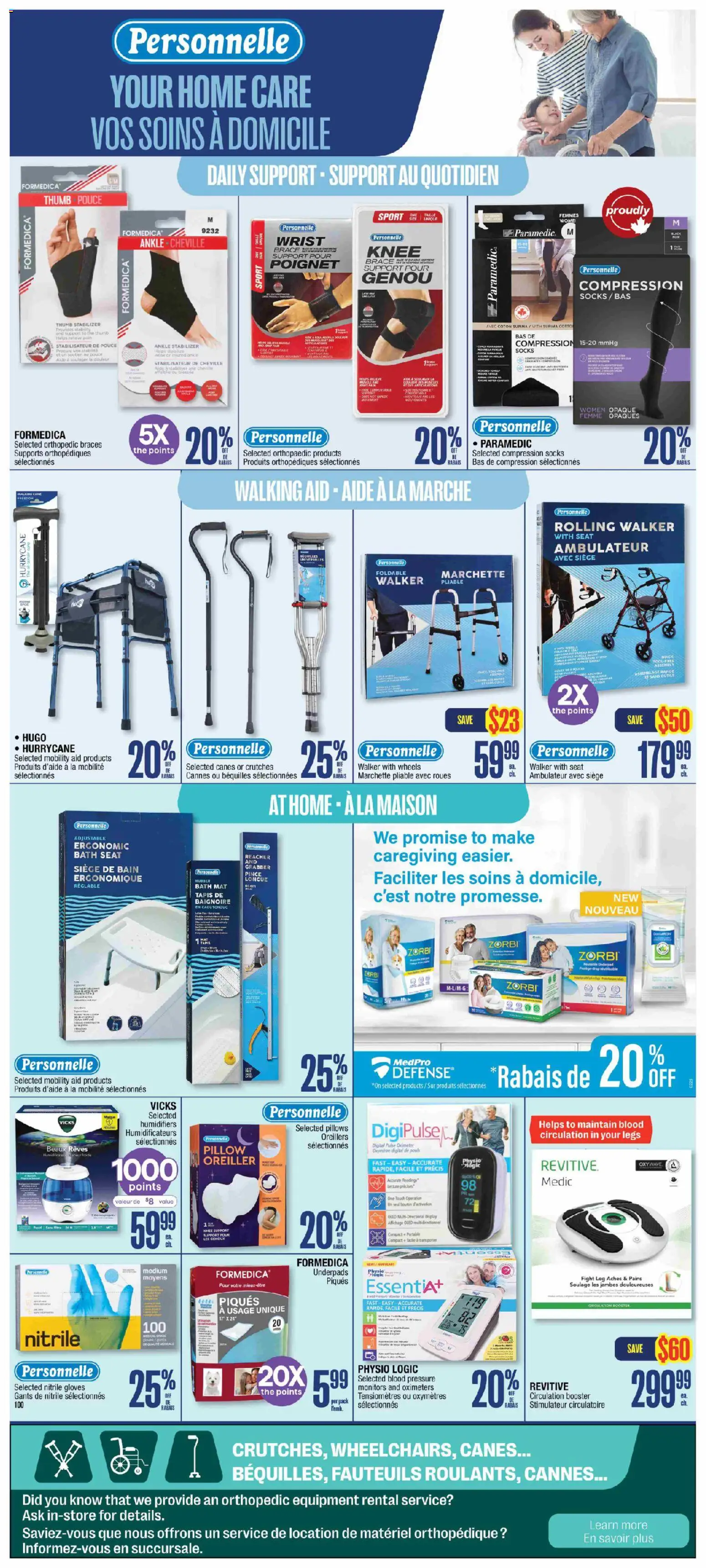 Jean Coutu flyer valid from Oct 1, 2026 | Page: 10 | Products: Ghee, Knee, Bath, Socks