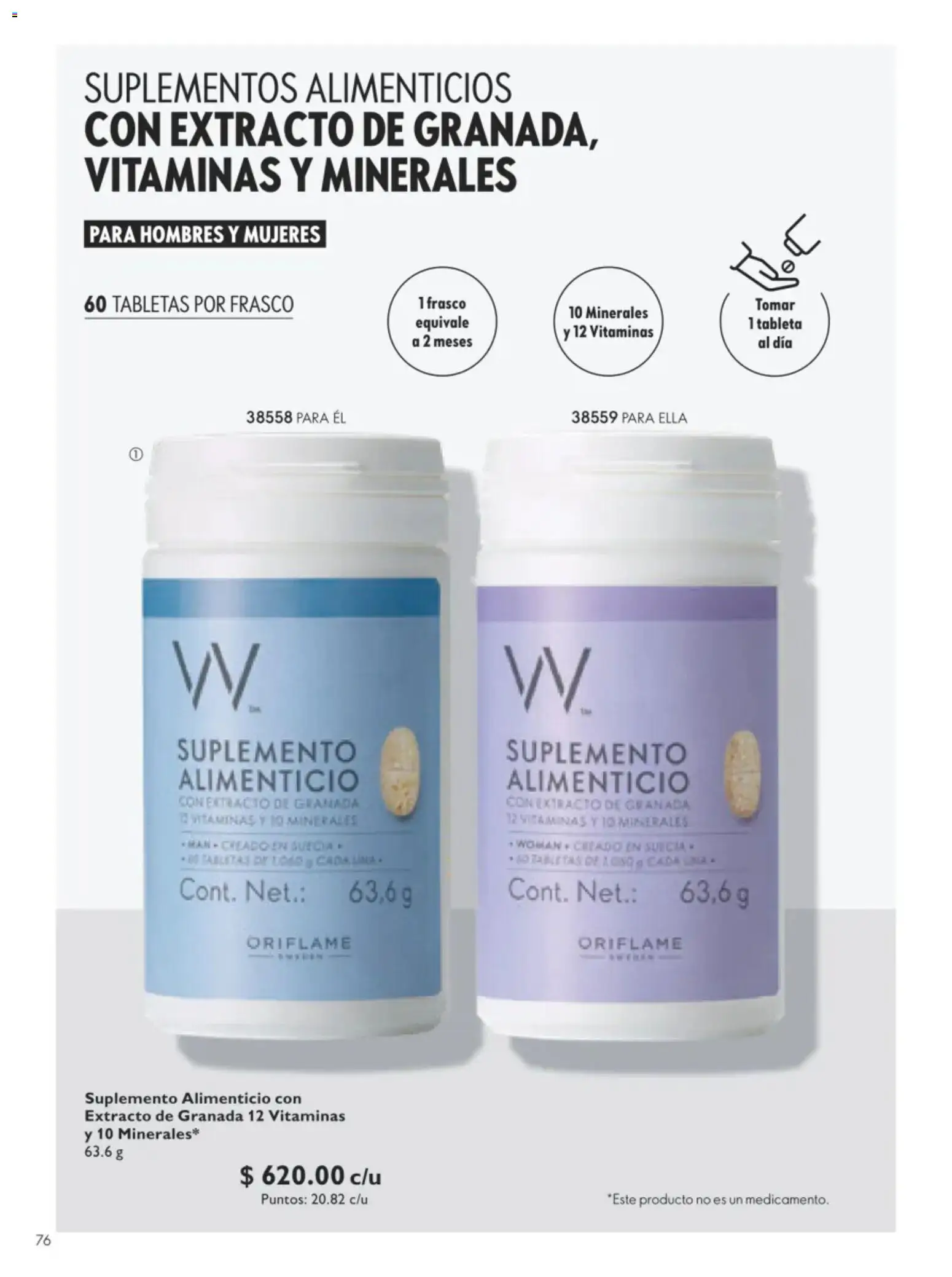Nuevas ofertas de Oriflame válidas en toda la República Mexicana desde el 11/07/2026. ¡Encuentra las mejores ofertas en Oriflame campaña 10 2026! | Página: 76 | Productos: Frasco, Vitaminas, Tableta