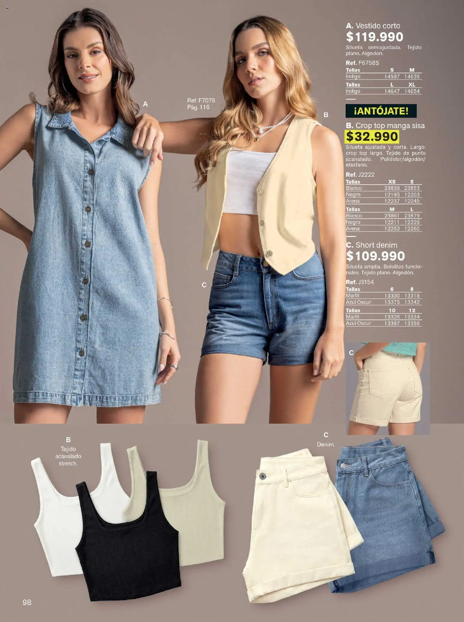 Leonisa revista - valida desde el 15/07/2026 | Página: 98 | Productos: Short, Top, Vestido