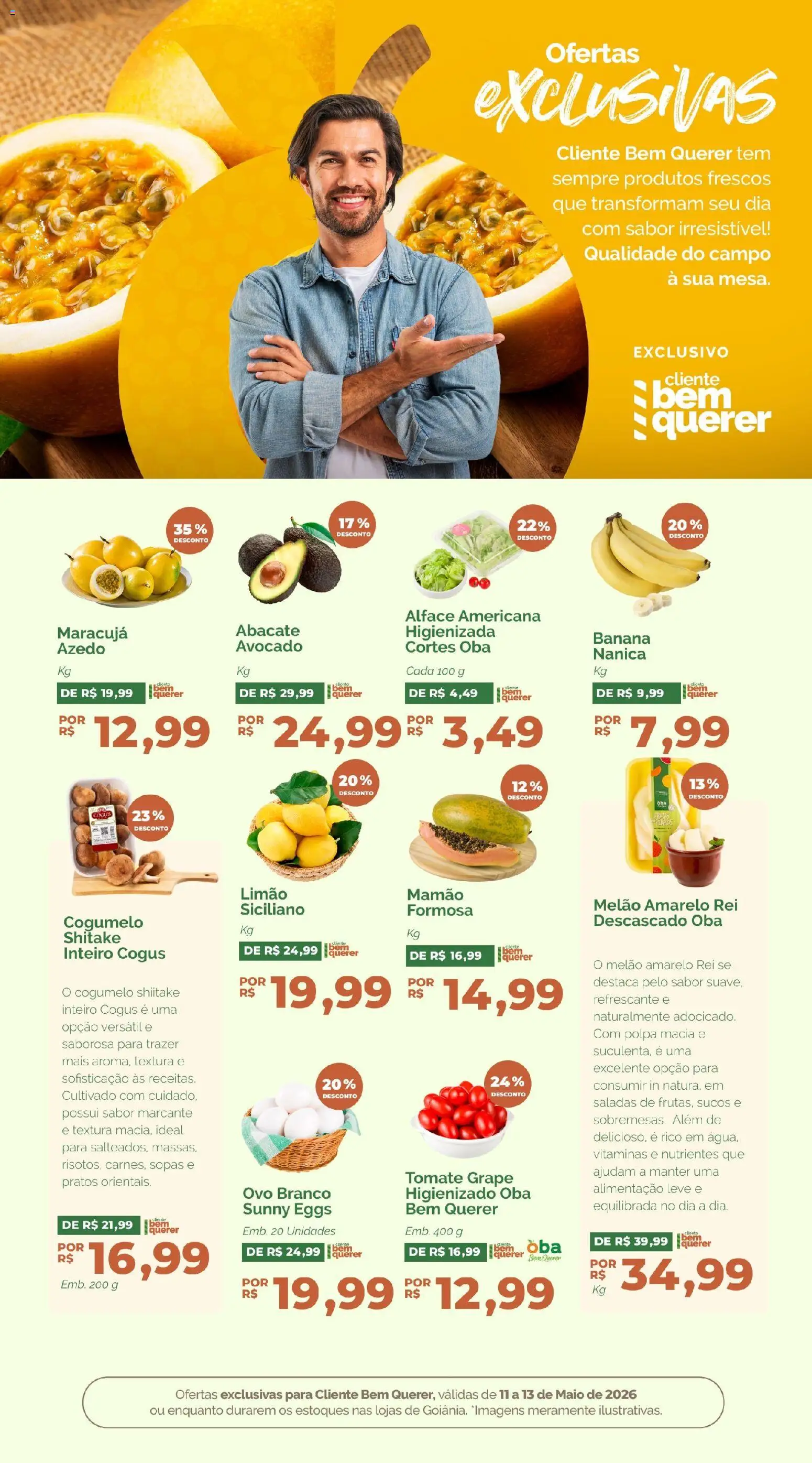 Oba Hortifruti - Ofertas da semana de 11/05/2026 ? Não perca as melhores promoções! | Brasil