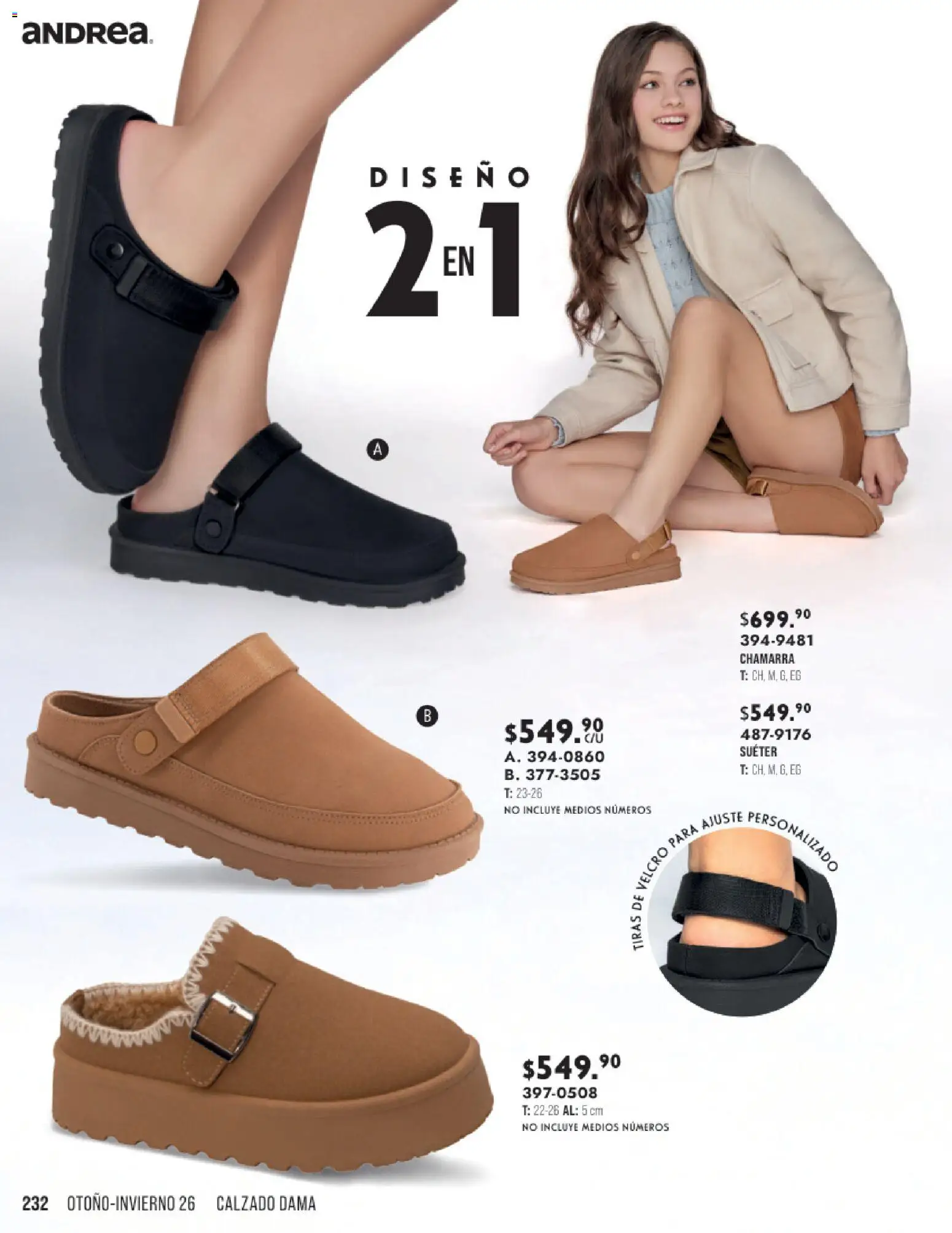 Nuevas ofertas de Andrea válidas en toda la República Mexicana desde el 23/08/2026. ¡Encuentra las mejores ofertas en Andrea catálogo Otoño Invierno! | Página: 232