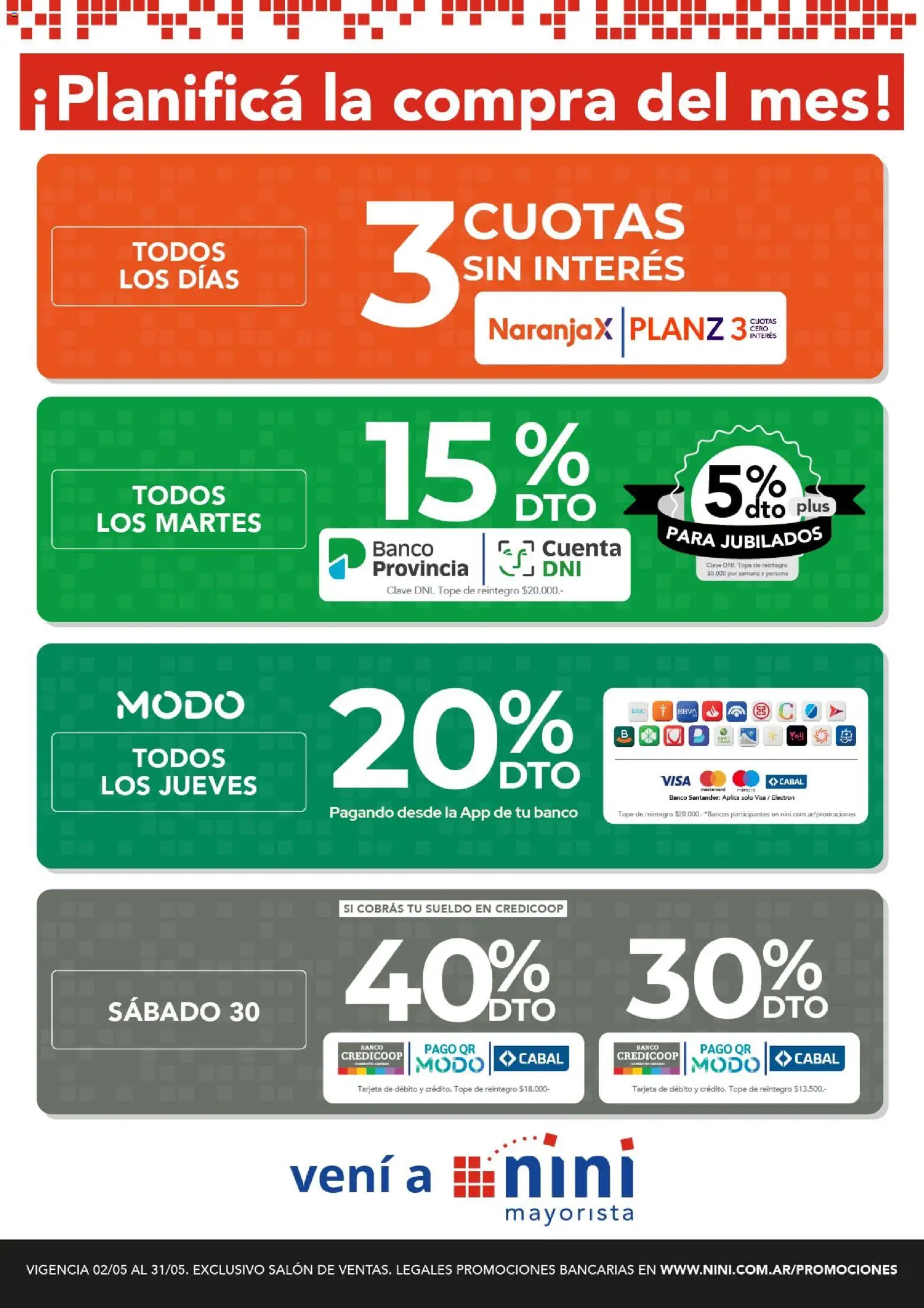 NINI Mayorista ofertas │ válido desde el 11.05.2026 | Página: 44 | Productos: Banco