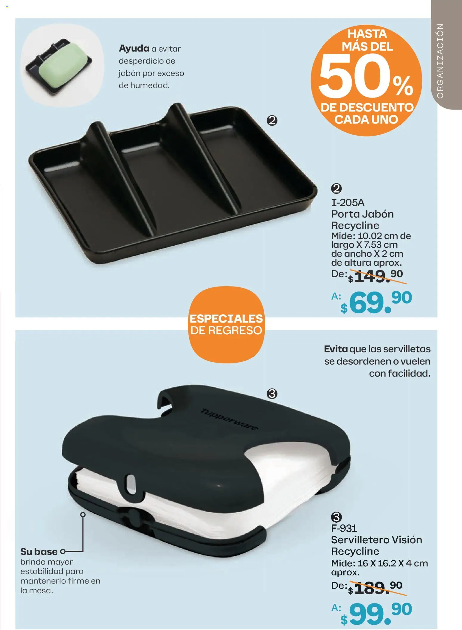 Nuevas ofertas de Tupperware válidas en toda la República Mexicana desde el 10/08/2026. ¡Encuentra las mejores ofertas en Tupperware catálogo! | Página: 39 | Productos: Servilletas, Servilletero, Jabón