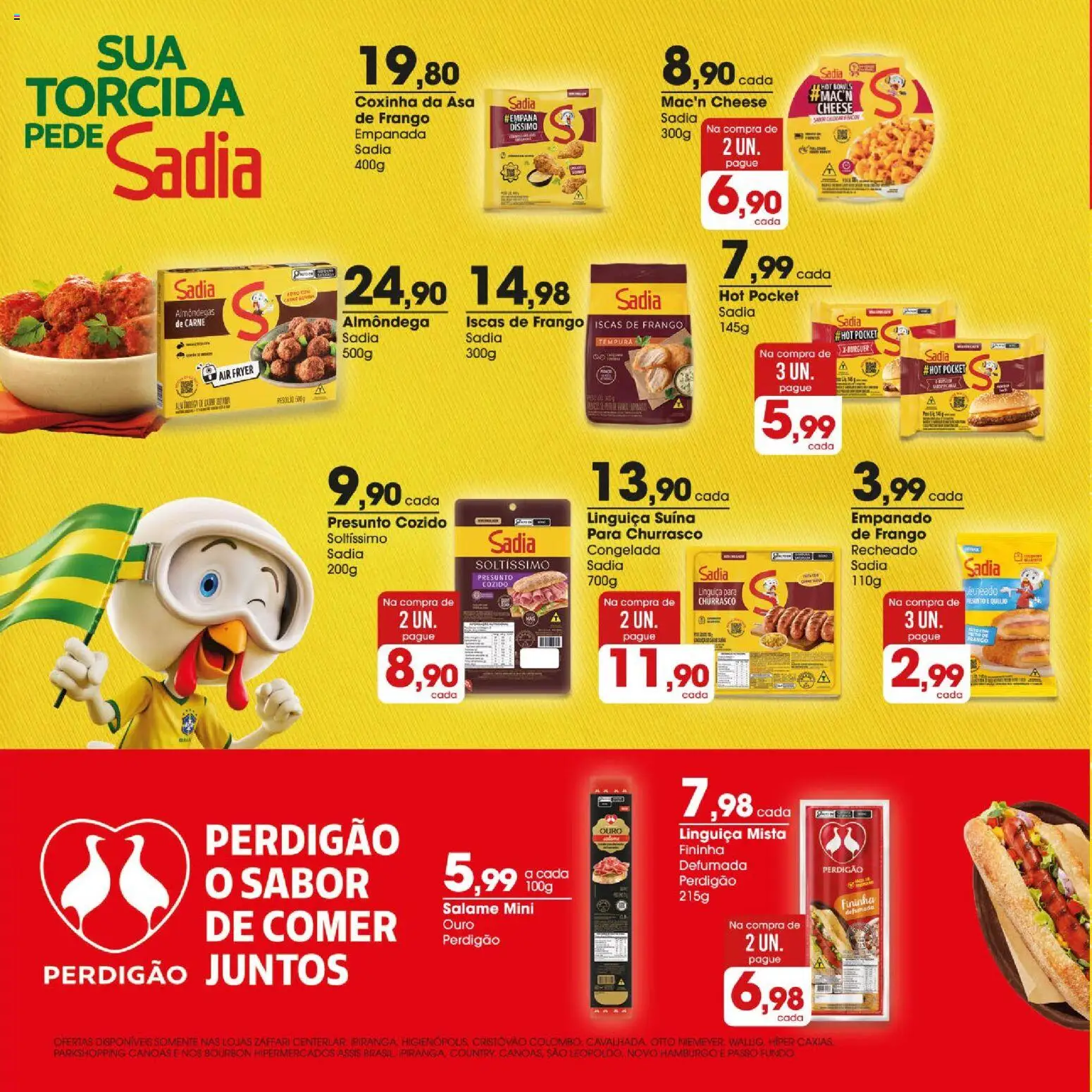Zaffari Folheto - válido de 09.06.2026 | Página: 8 | Produtos: Linguiça, Carne, Bourbon, Frango