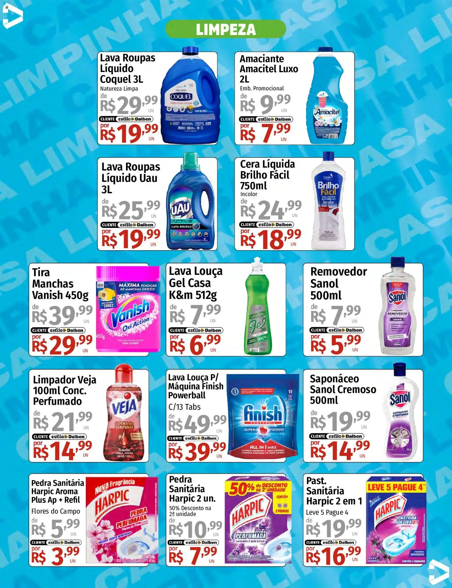 Supermercado Dalben Folheto - válido de 17/08/2026 | Página: 2 | Produtos: Louça, Roupas, Saponáceo, Vanish