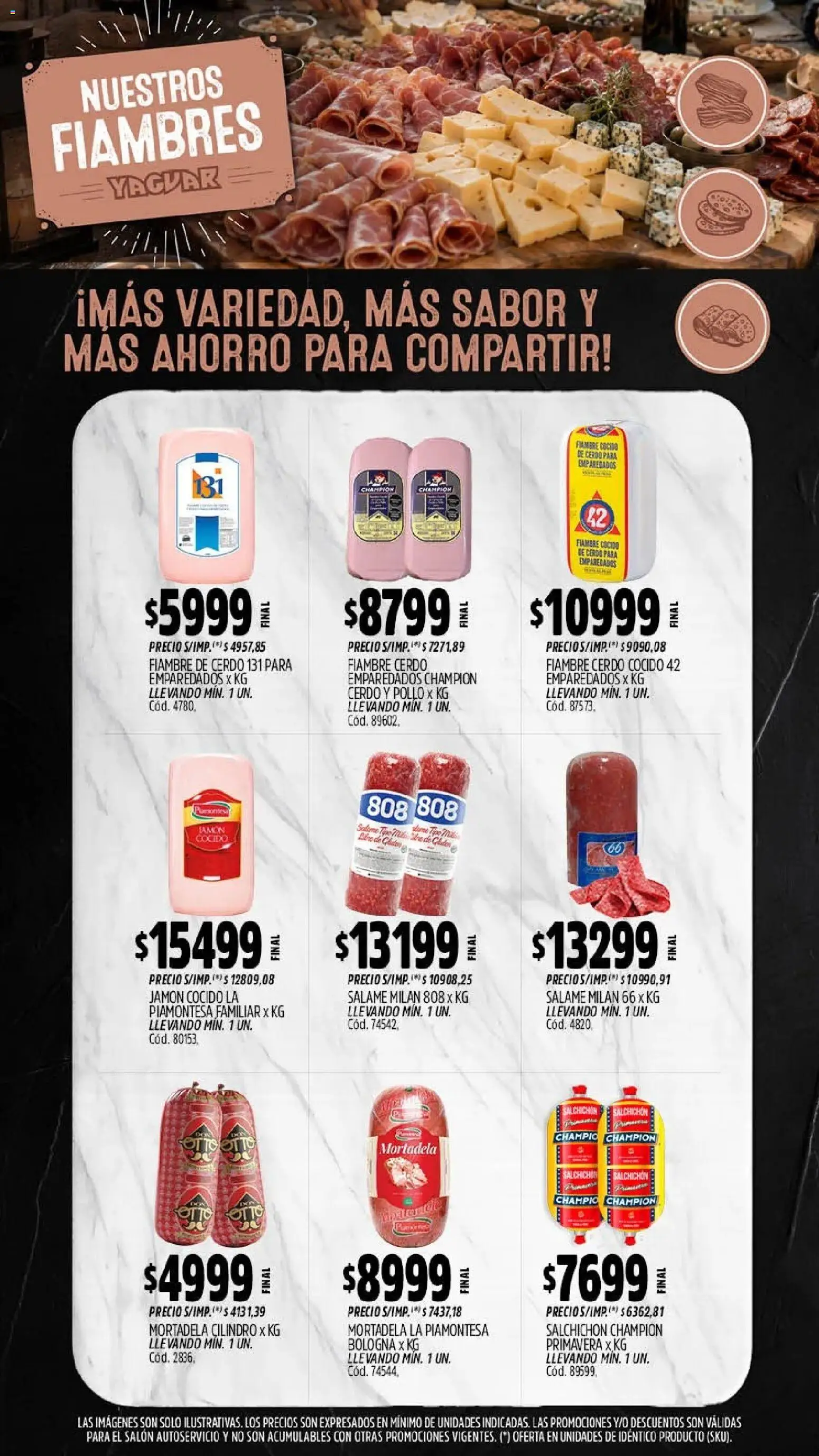 Yaguar - Oferta Semanal Trelew │ válido desde el 27/07/2026 | Página: 10 | Productos: Pollo, Mortadela, Salame, Cerdo