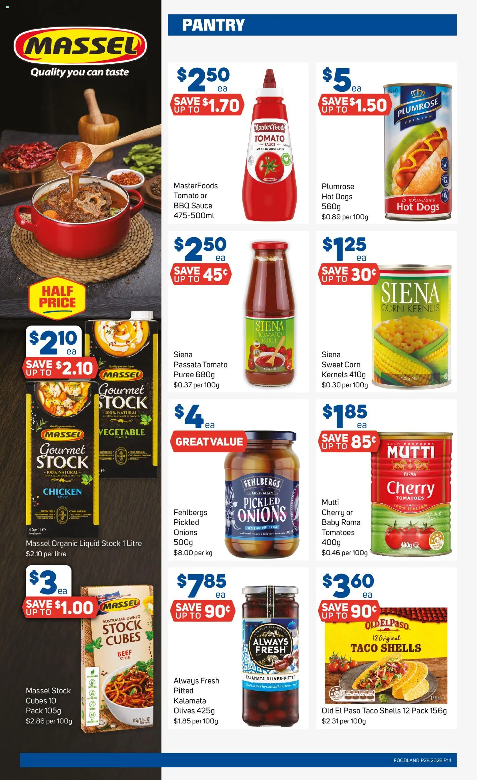 Foodland catalogue - valid from 08/07/2026 | Page: 14 | Products: Cups, Beef, Onions, Sauce