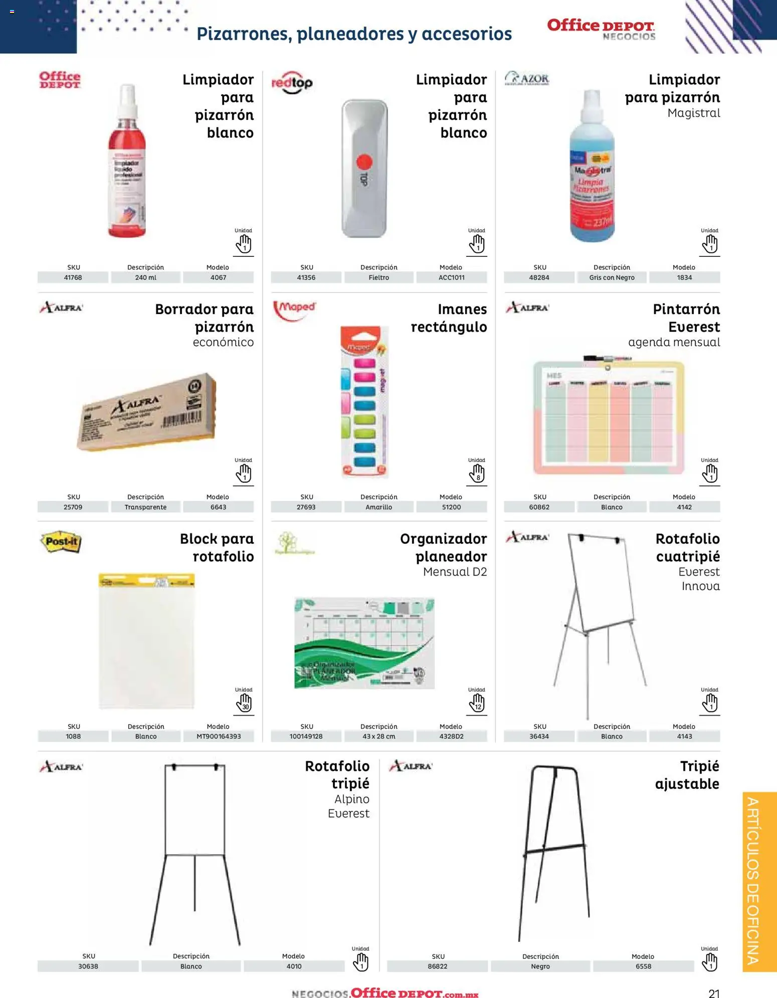 Nuevas ofertas de Office Depot válidas en toda la República Mexicana desde el 12/01/2026. ¡Encuentra las mejores ofertas en Office Depot catálogo 2026! | Página: 23 | Productos: Agenda, Pizarrón, Limpiador, Organizador