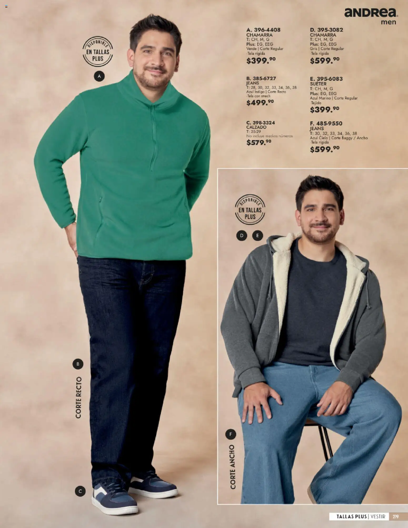 Nuevas ofertas de Andrea válidas en toda la República Mexicana desde el 23/08/2026. ¡Encuentra las mejores ofertas en Andrea catálogo Vestir Caballero! | Página: 61 | Productos: Suéter, Chamarra