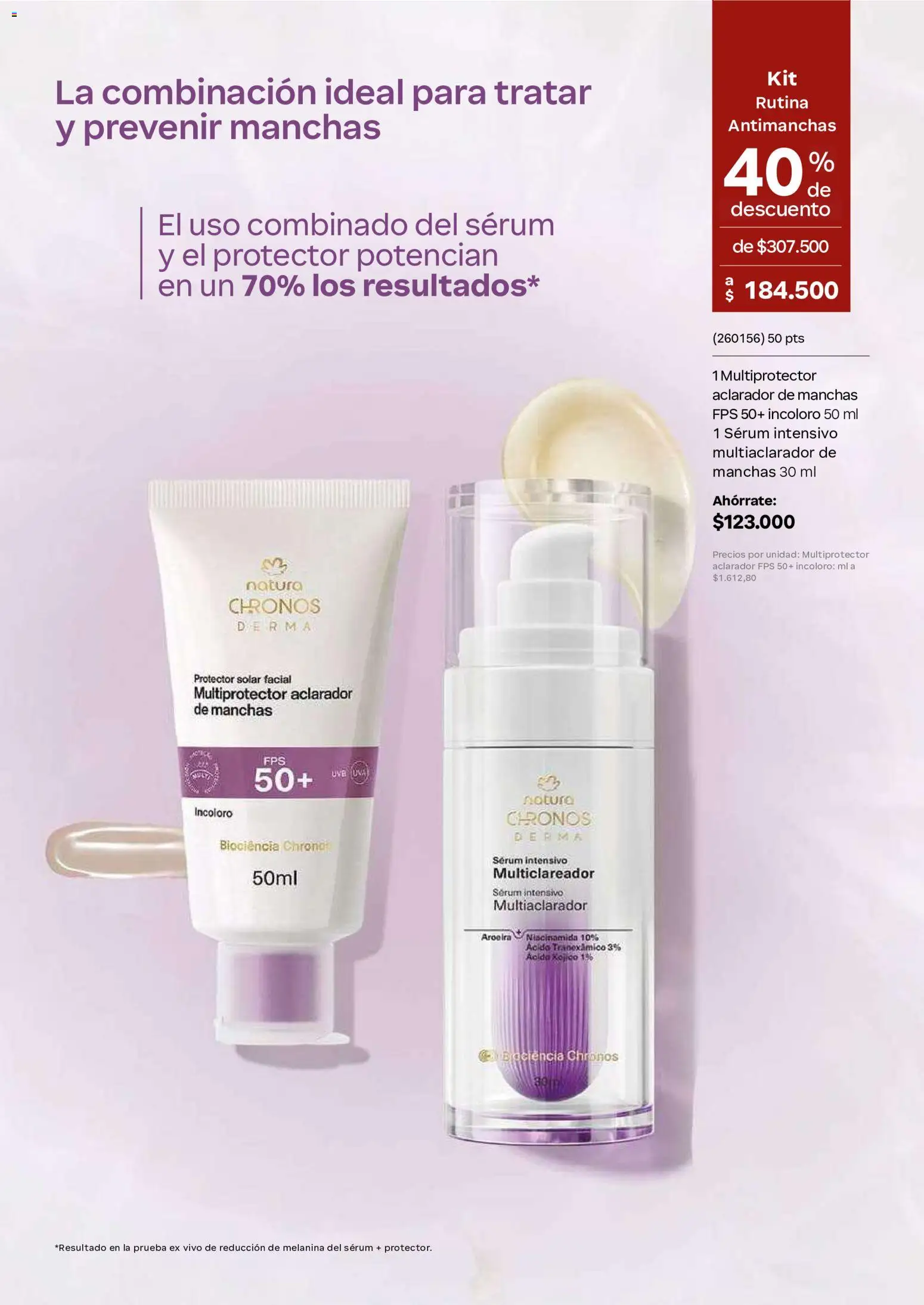 Natura revista - valida desde el 01/07/2026 | Página: 104 | Productos: Serum, Combinación, Protector solar