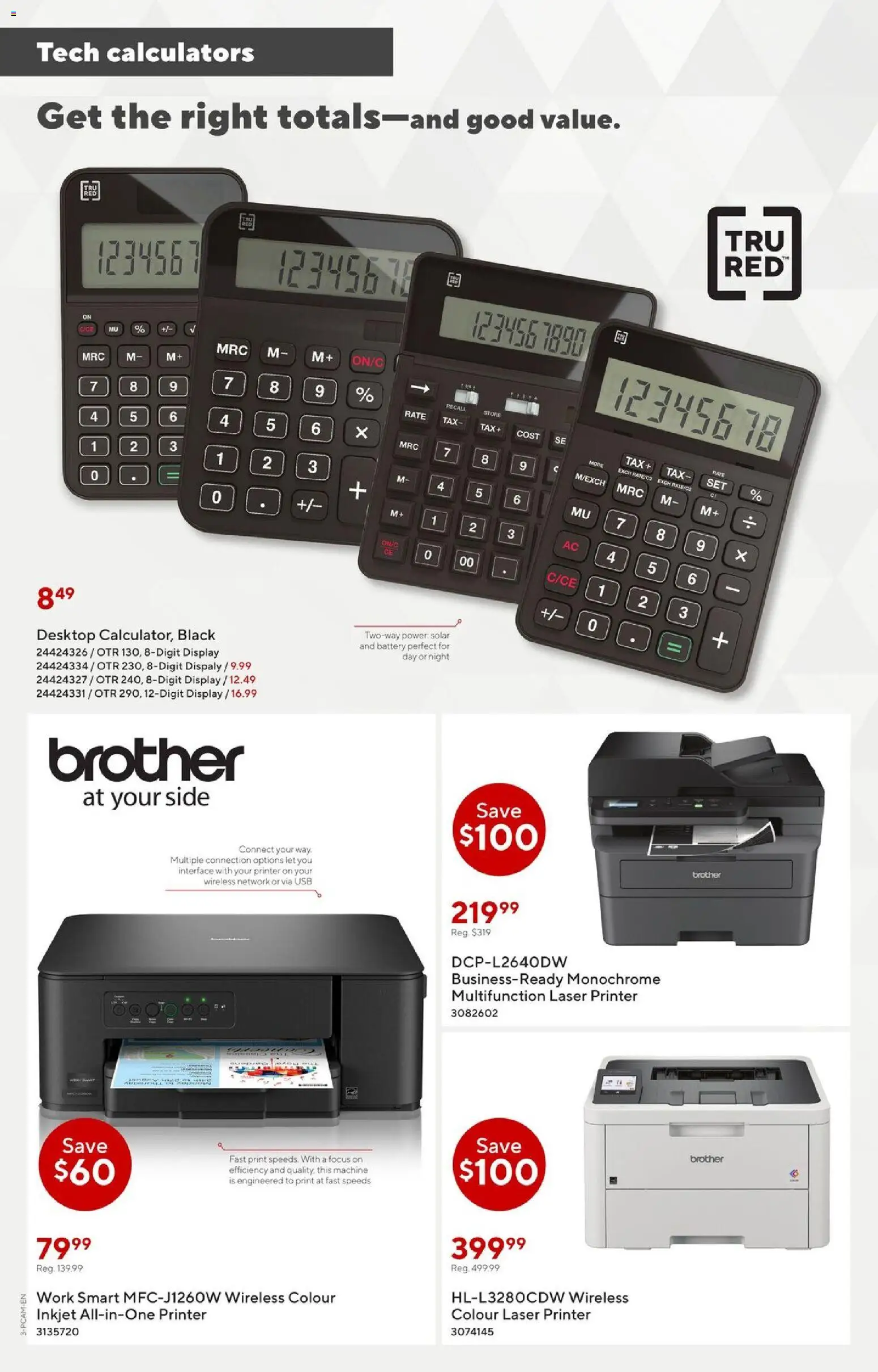 Staples flyer valid from 01.05.2026 | Page: 3 | Products: Printer, Battery