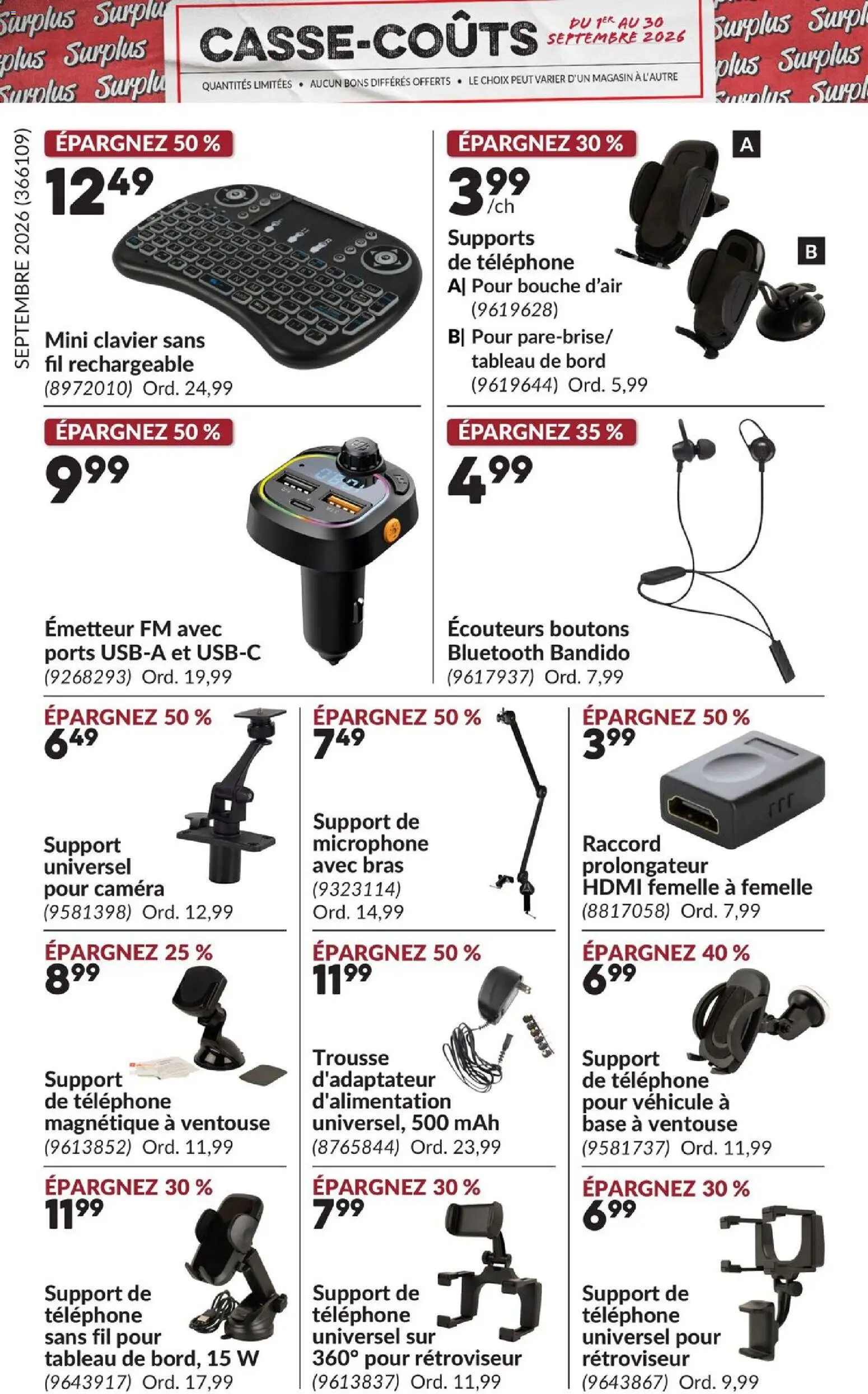 Princess Auto flyer valid from Sep 1, 2026 | Page: 16 | Products: Camera, Microphone