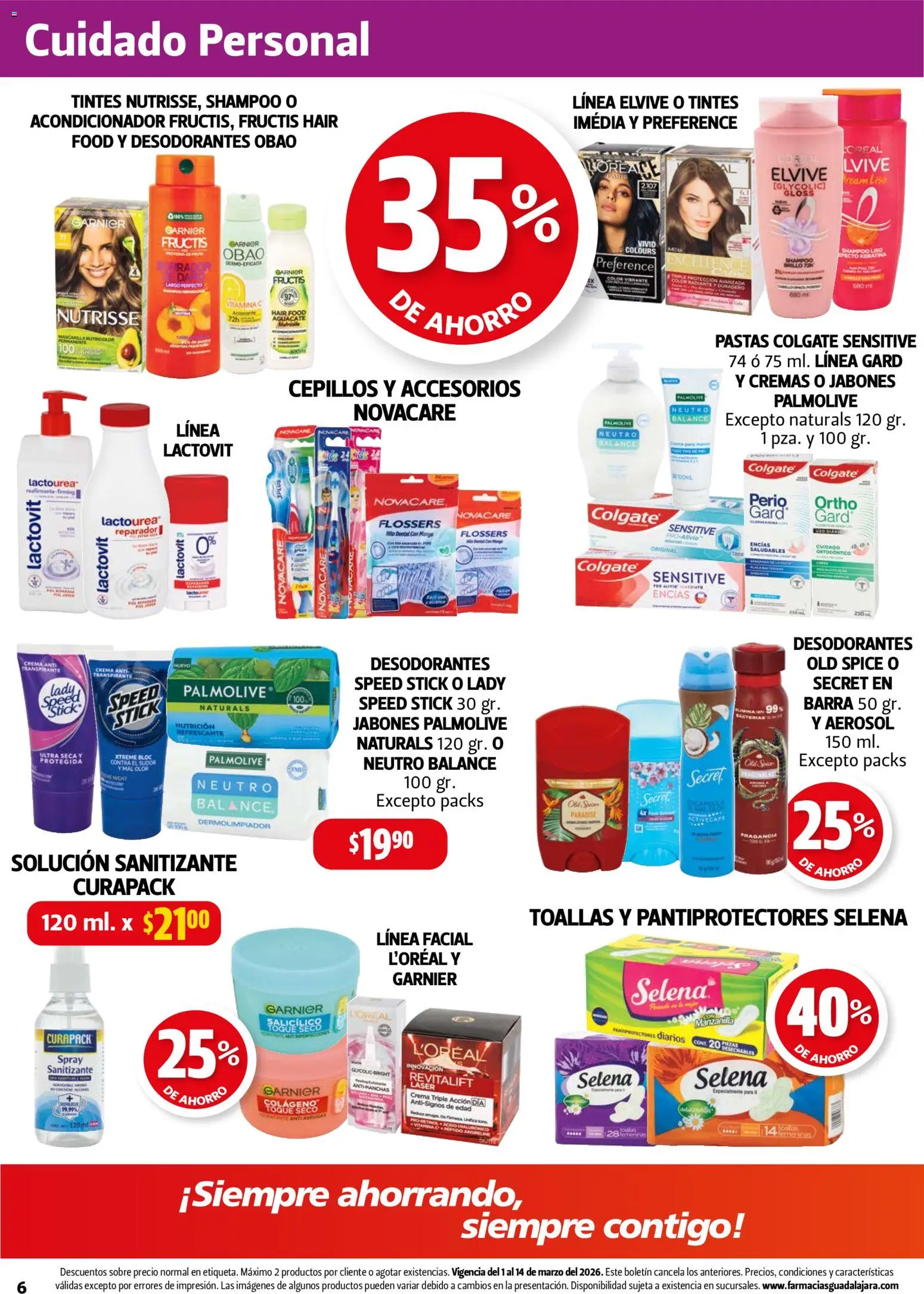Nuevas ofertas de Farmacia Guadalajara válidas en toda la República Mexicana desde el 01/03/2026. ¡Encuentra las mejores ofertas en Farmacia Guadalajara catálogo! | Página: 6 | Productos: Crema, Aguacate, Sanitizante, Barra