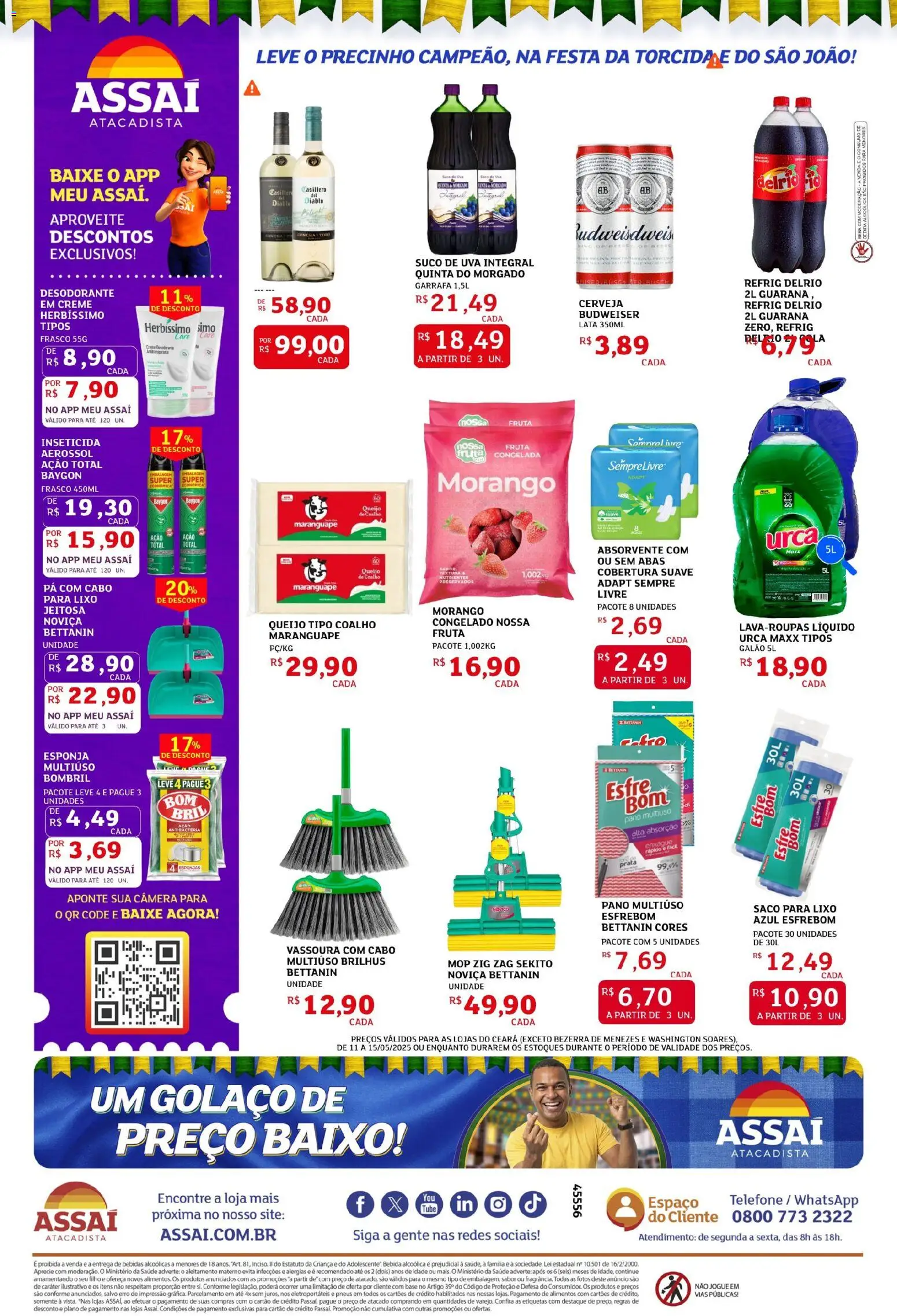 Assaí Atacadista Folheto - válido de 11.05.2026 | Página: 2 | Produtos: Mop, Pneus, Pá, Câmera