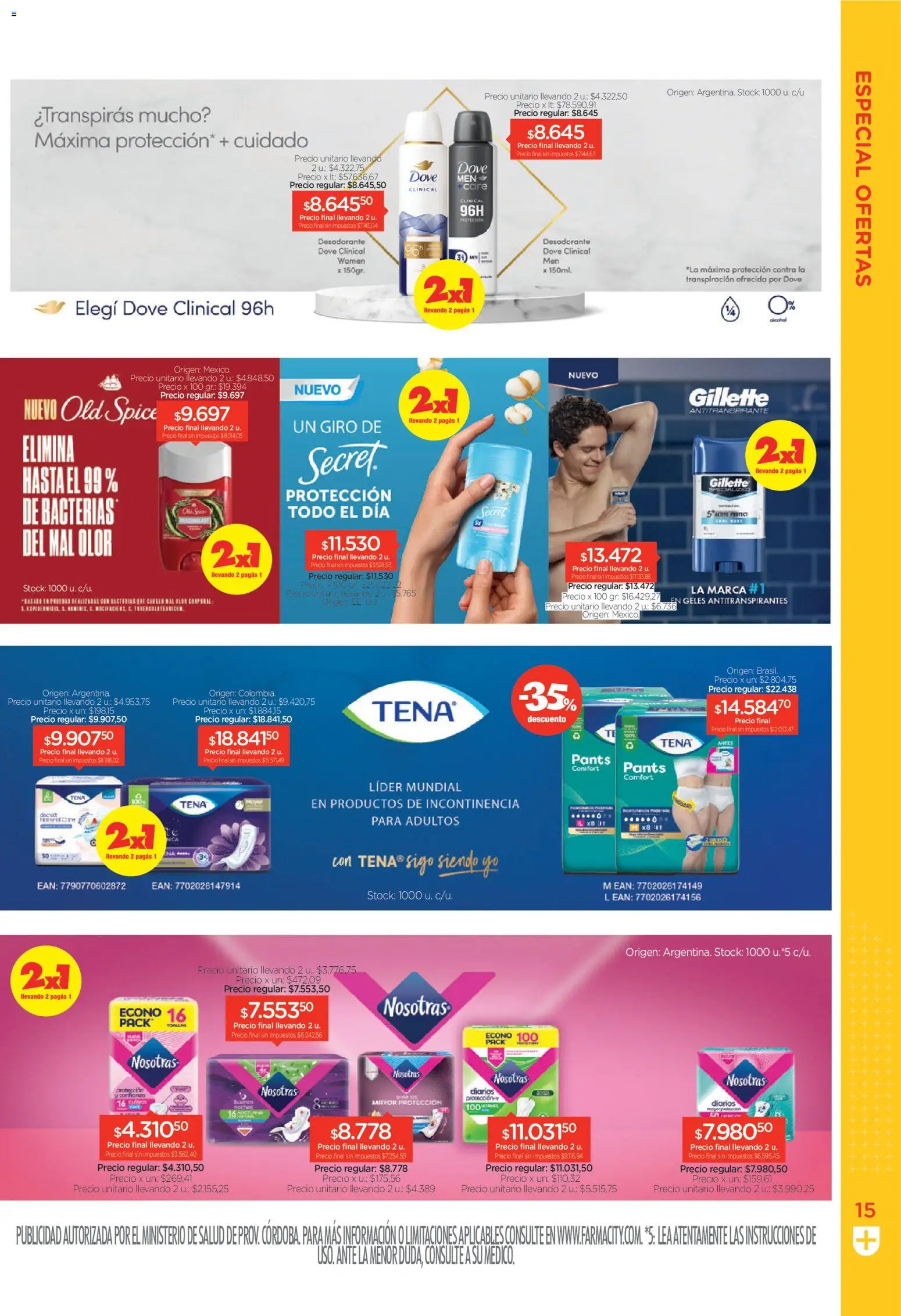 Farmacity catálogo │ válido desde el 02.06.2026 | Página: 15 | Productos: Desodorante, Antitranspirante