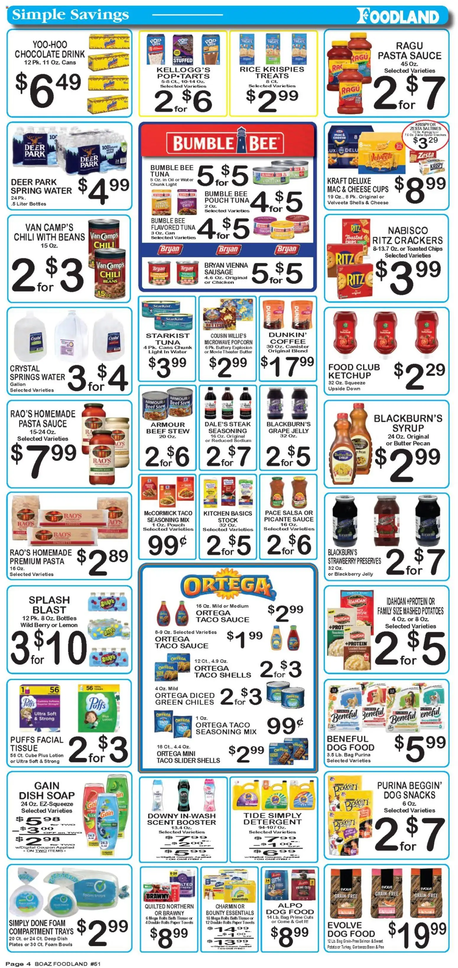 Foodland Weekly Ad - valid from 09/29/2026 | Page: 4 | Products: Popcorn, Chicken, Cheese, Chili