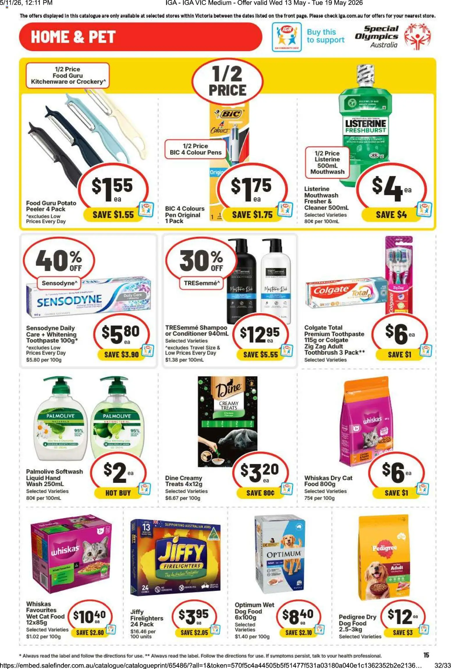IGA catalogue - valid from 13.05.2026 | Page: 15 | Products: Box, Butter, Pork, Fish