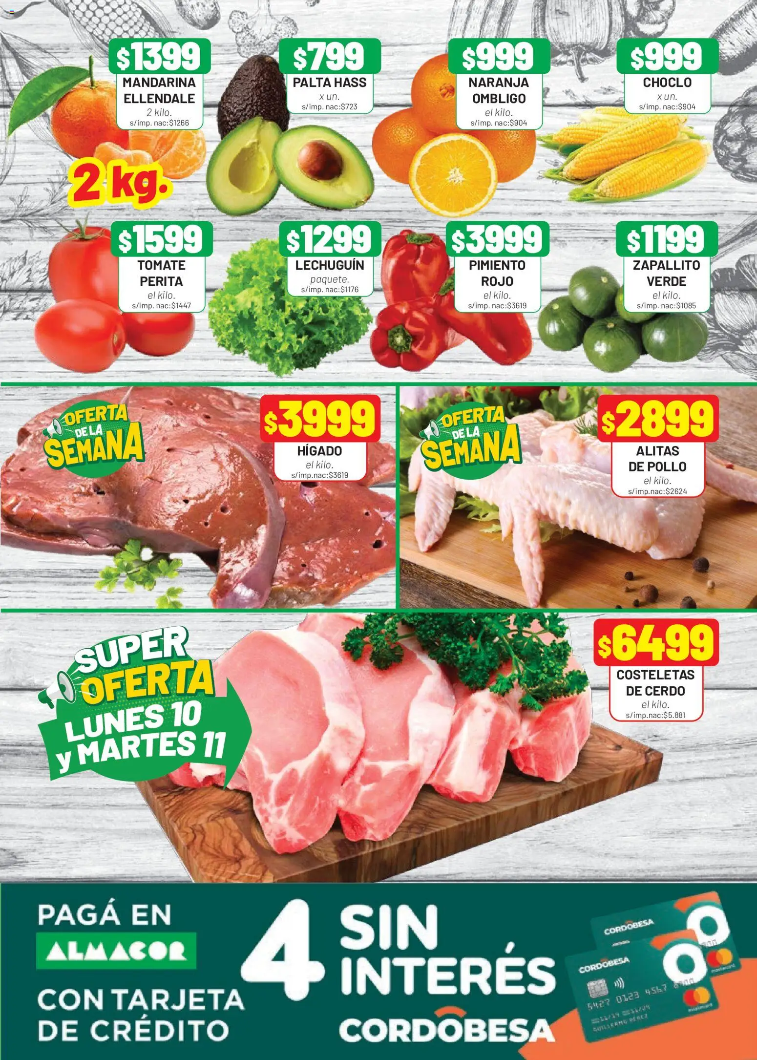 Almacor catálogo │ válido desde el 06/08/2026 | Página: 3 | Productos: Pollo, Tomate, Pimiento, Cerdo