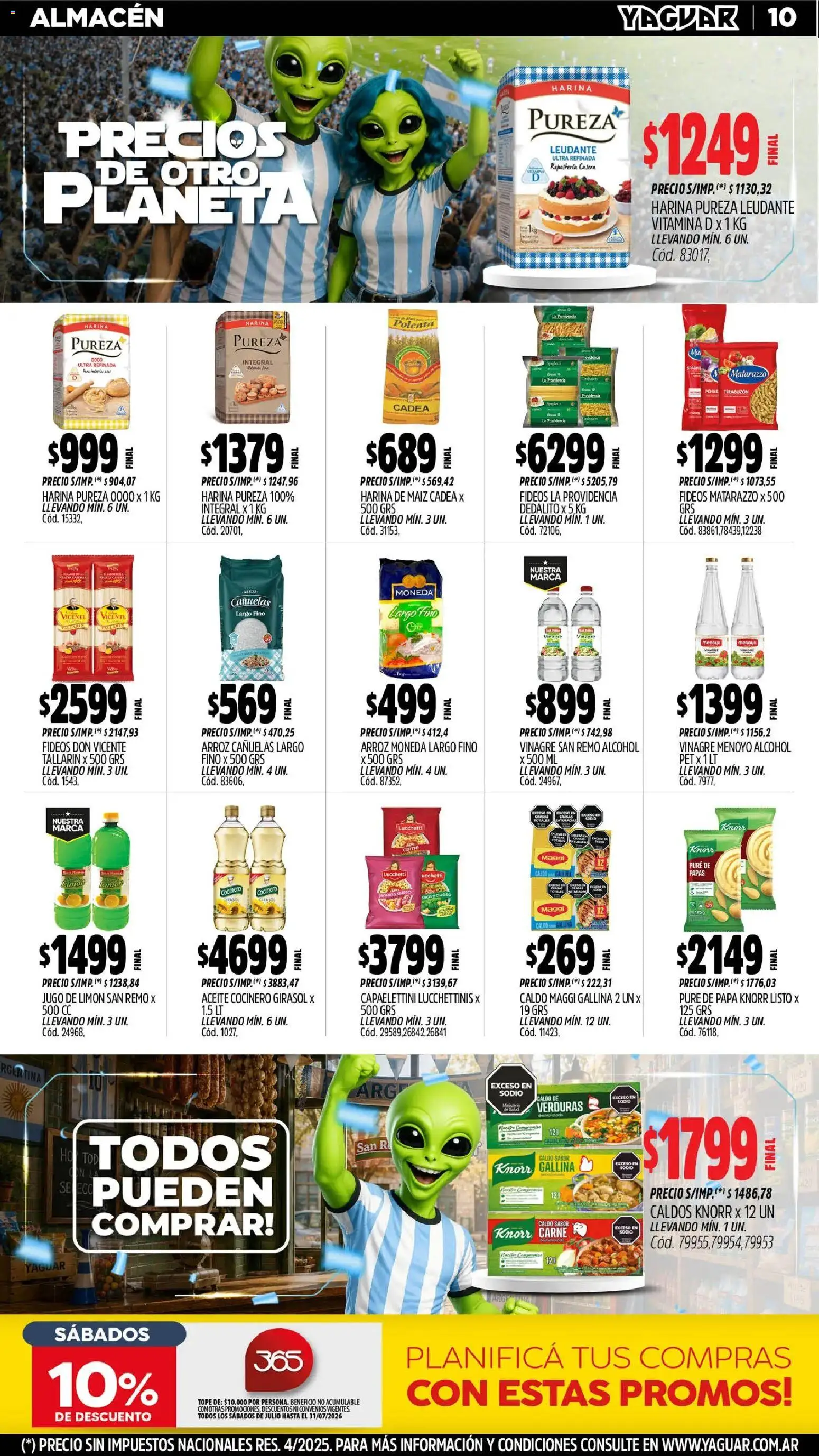 Yaguar - Oferta Semanal San Juan │ válido desde el 29/06/2026 | Página: 11 | Productos: Aceite, Maiz, Jugo, Fideos