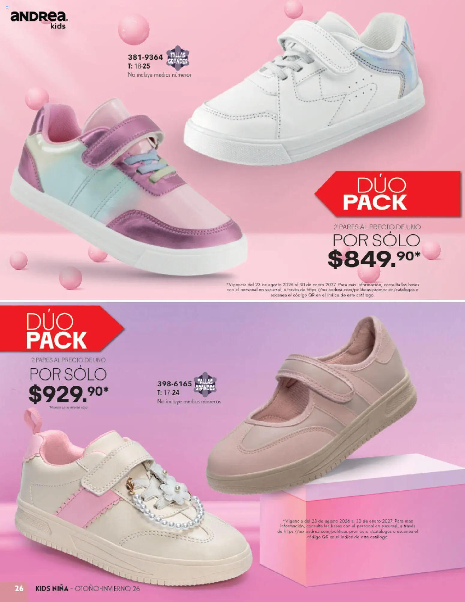 Nuevas ofertas de Andrea válidas en toda la República Mexicana desde el 23/08/2026. ¡Encuentra las mejores ofertas en Andrea catálogo Infantil! | Página: 26