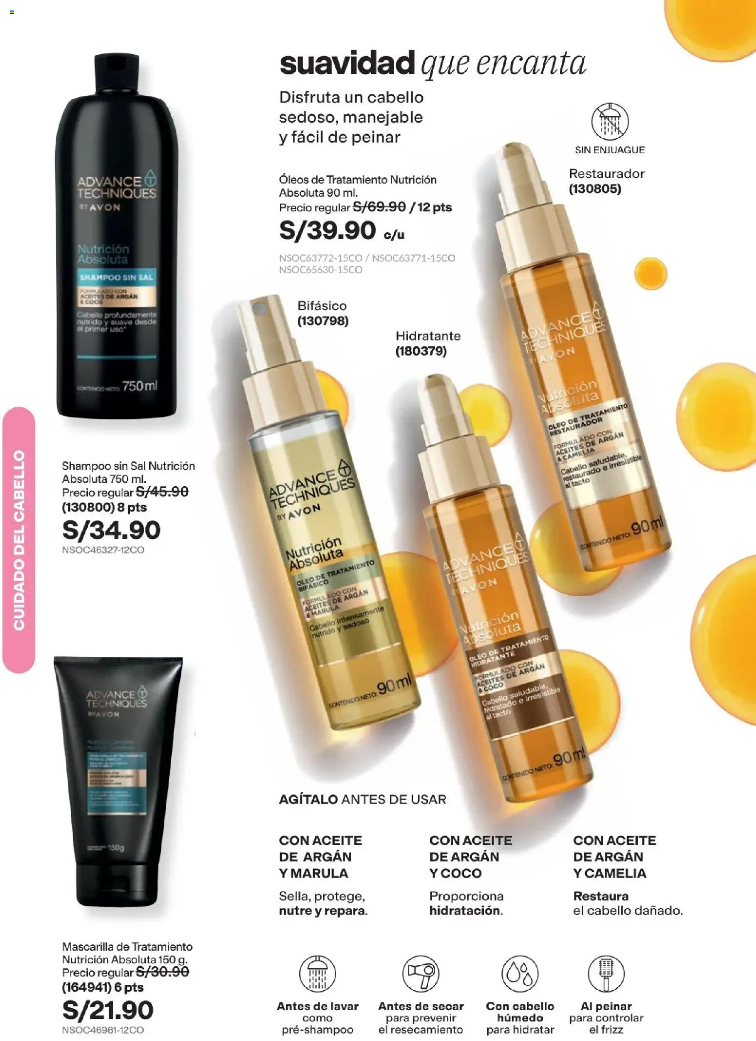 Catálogo Avon válido desde 22/07/2026 | Página: 161 | Productos: Shampoo, Aceite