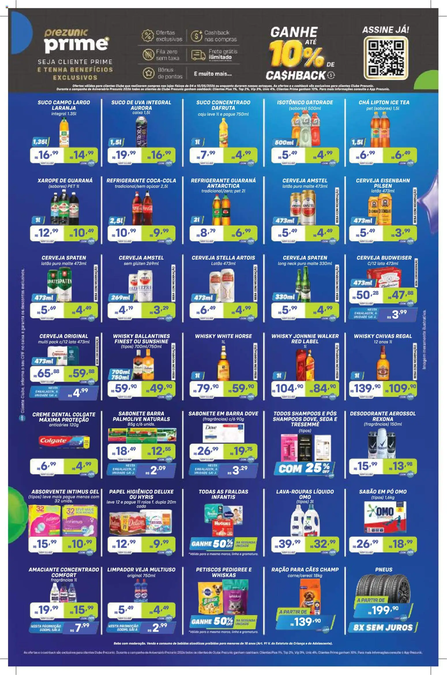 Prezunic Folheto - válido de 04.05.2026 | Página: 4 | Produtos: Guaraná, Gatorade, Cerveja, Dove
