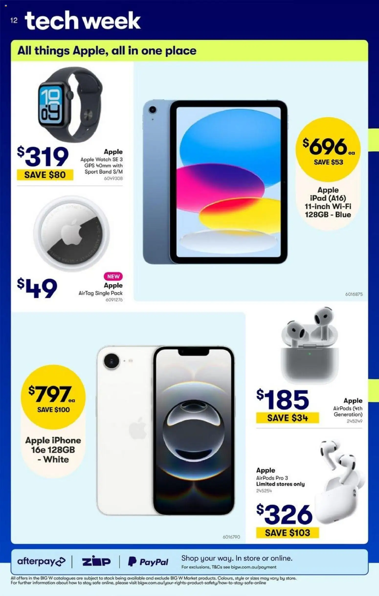 Big W catalogue - valid from 01/10/2026 | Page: 12 | Products: Watch, Iphone, Safe