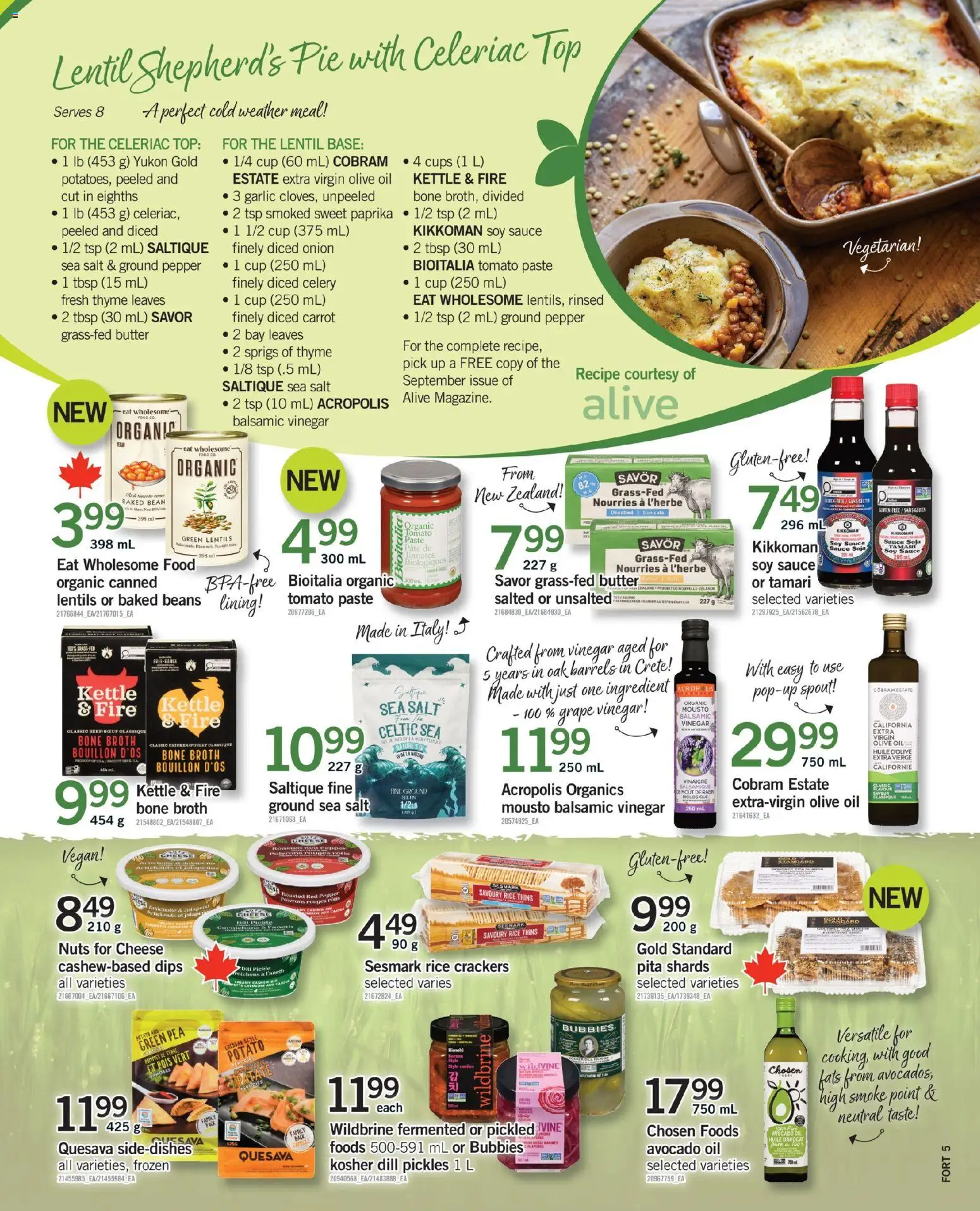 Fortinos flyer valid from Sep 3, 2026 | Page: 12 | Products: Rice, Broth, Avocado oil, Onion