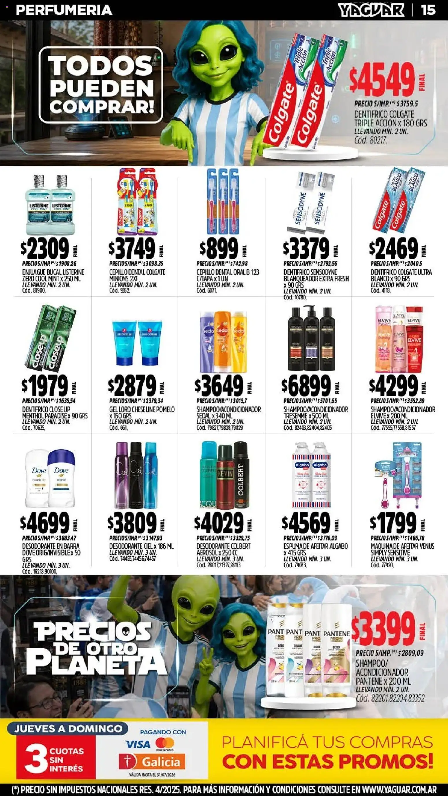 Yaguar - Oferta Semanal San Juan │ válido desde el 13/07/2026 | Página: 16 | Productos: Cepillo, Desodorante, Enjuague bucal, Pomelo