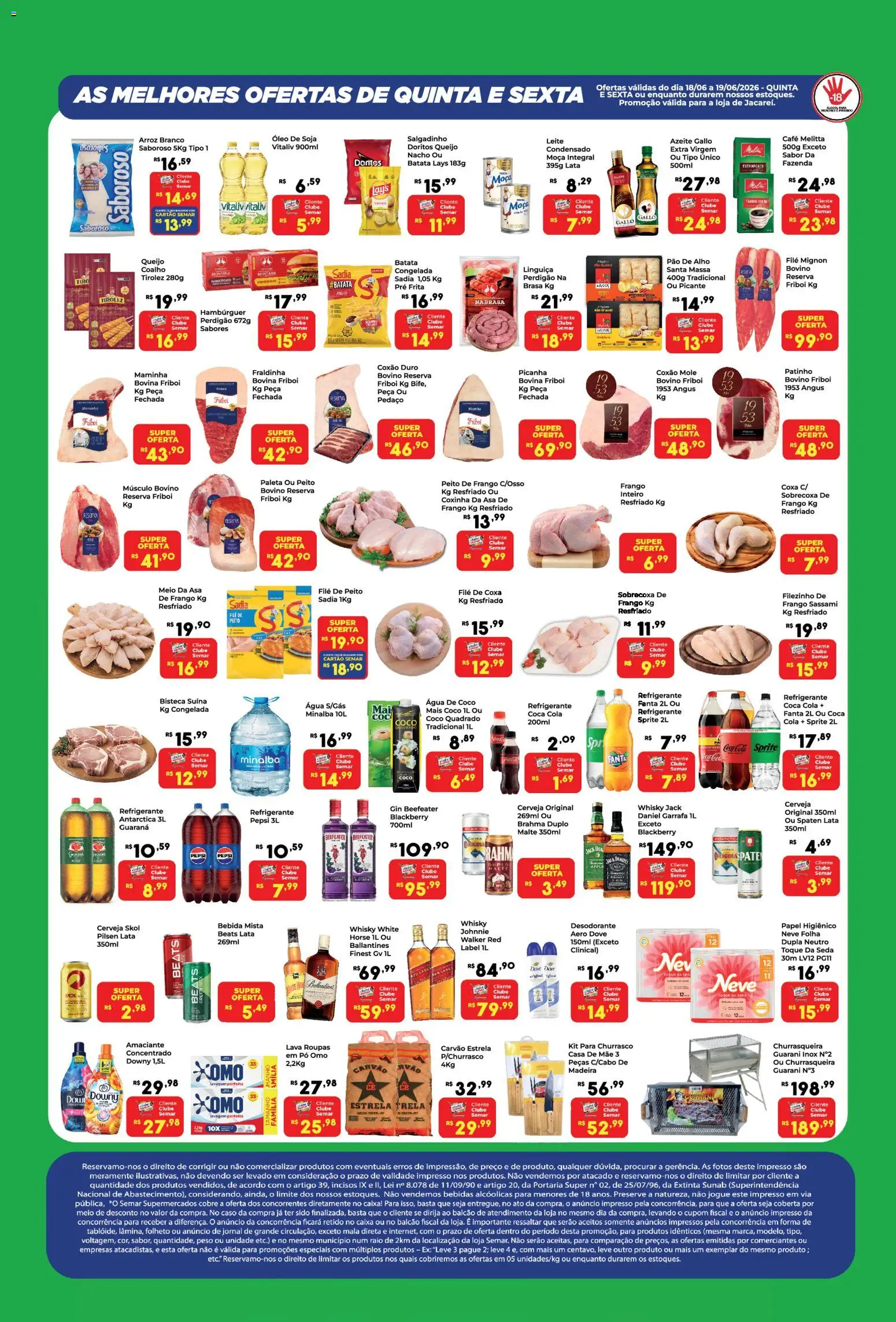 Semar Supermercado Folheto - válido de 16.06.2026 | Página: 2 | Produtos: Arroz, Gin, Refrigerante, Dove