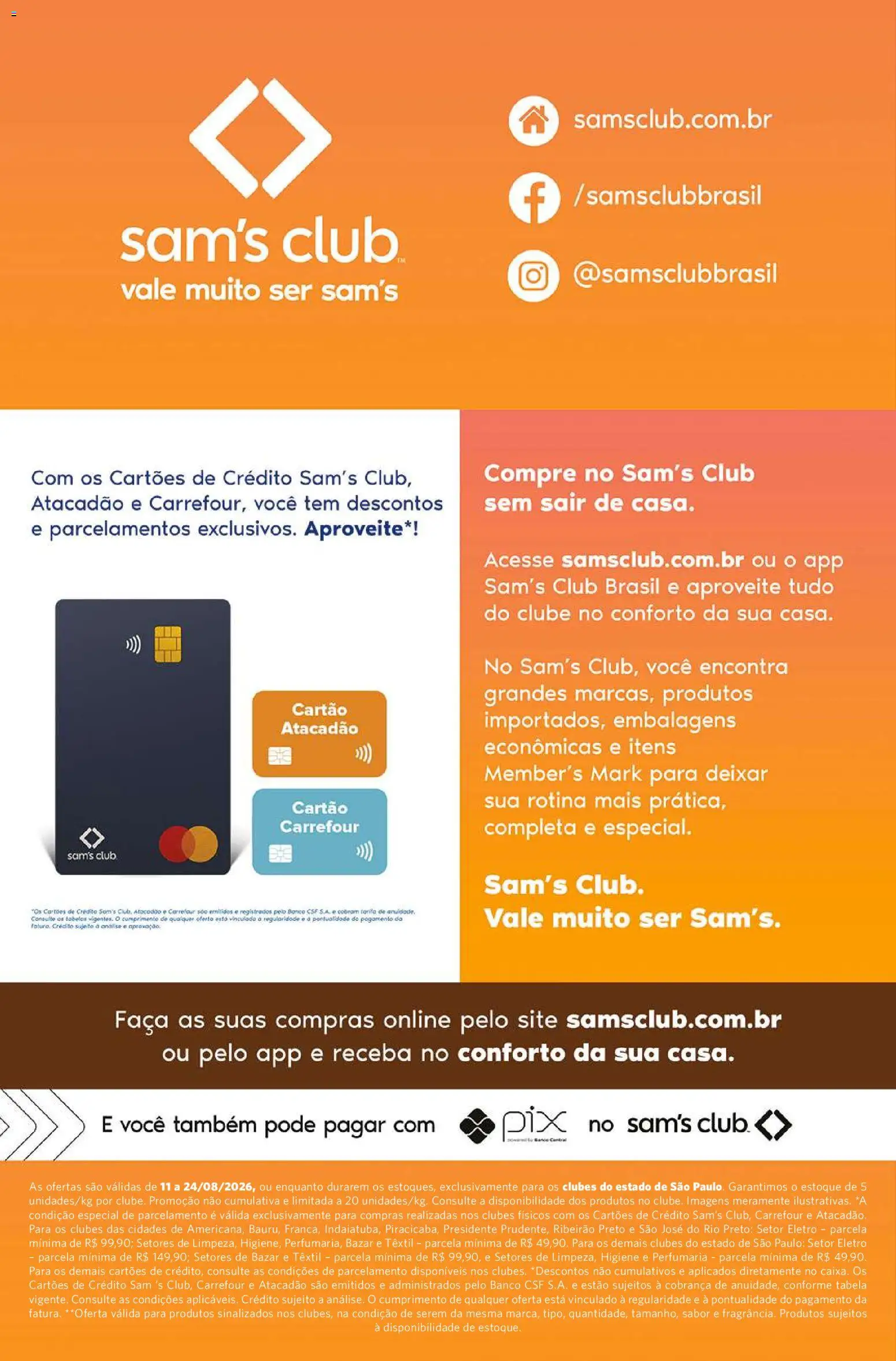 Sam's Club Folheto - válido de 11/08/2026 | Página: 13 | Produtos: Banco, Faca