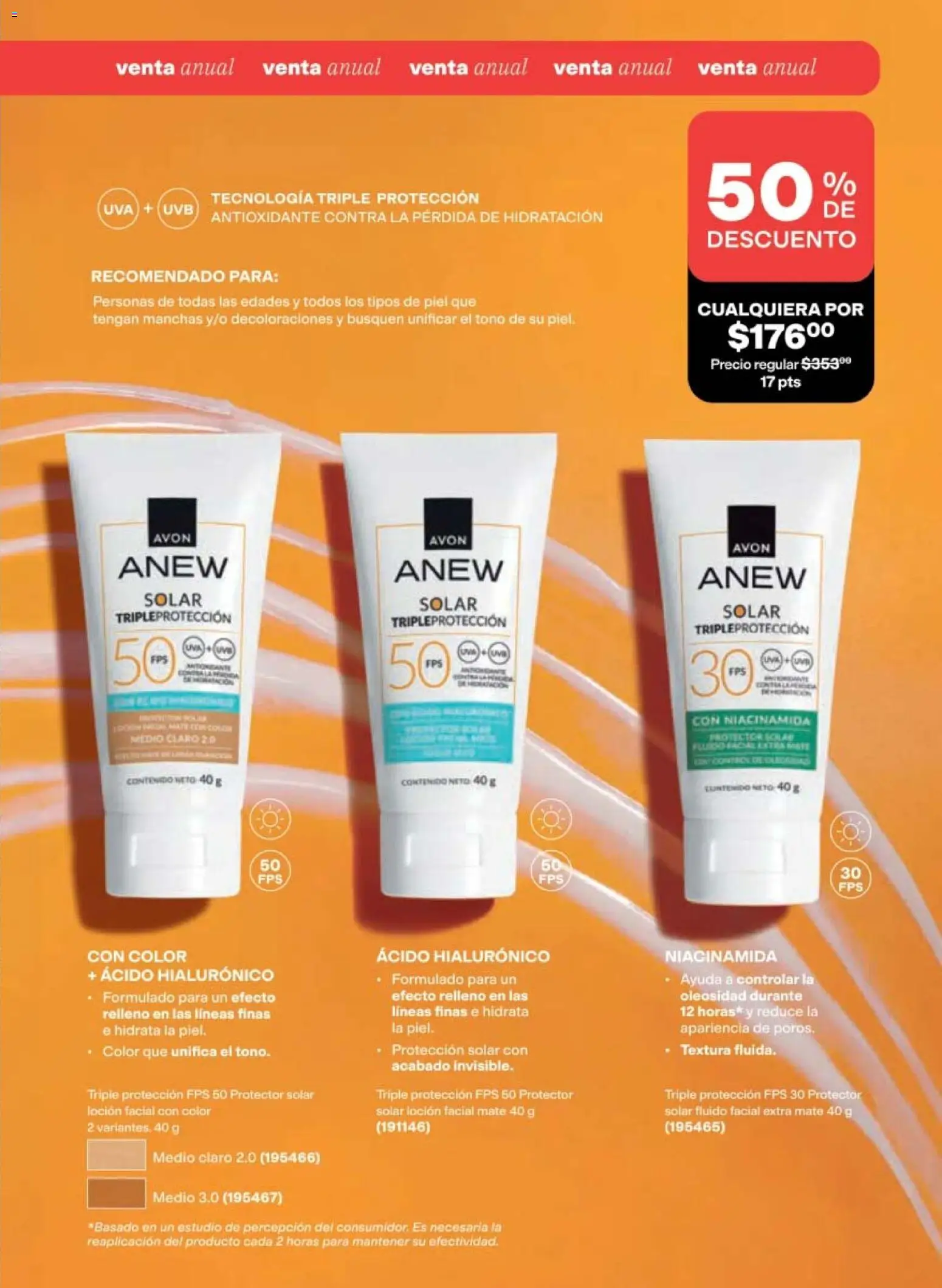 Nuevas ofertas de AVON válidas en toda la República Mexicana desde el 11/09/2026. ¡Encuentra las mejores ofertas en AVON campaña 14 2026! | Página: 119 | Productos: Loción, Uva, Mate, Protector solar