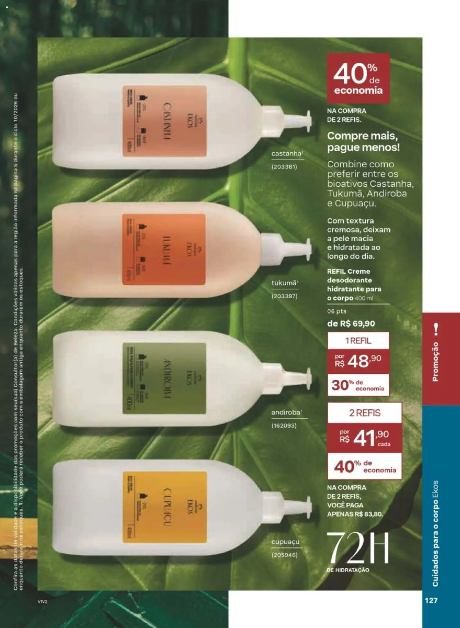 Natura Folheto - válido de 22/06/2026 | Página: 127 | Produtos: Desodorante, Creme