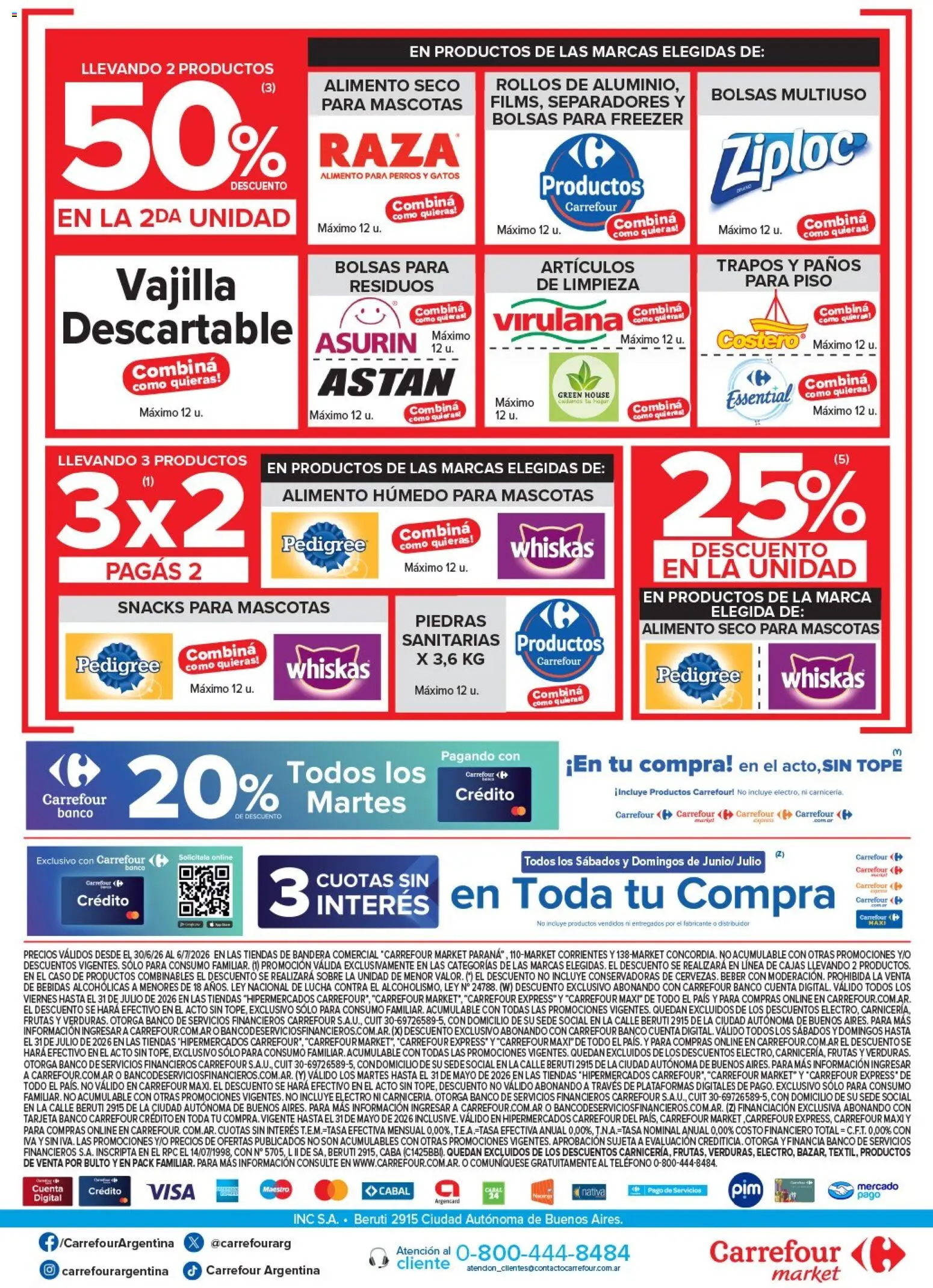 Carrefour Market catálogo │ válido desde el 30/06/2026 | Página: 7 | Productos: Teléfono, Sobre, Freezer