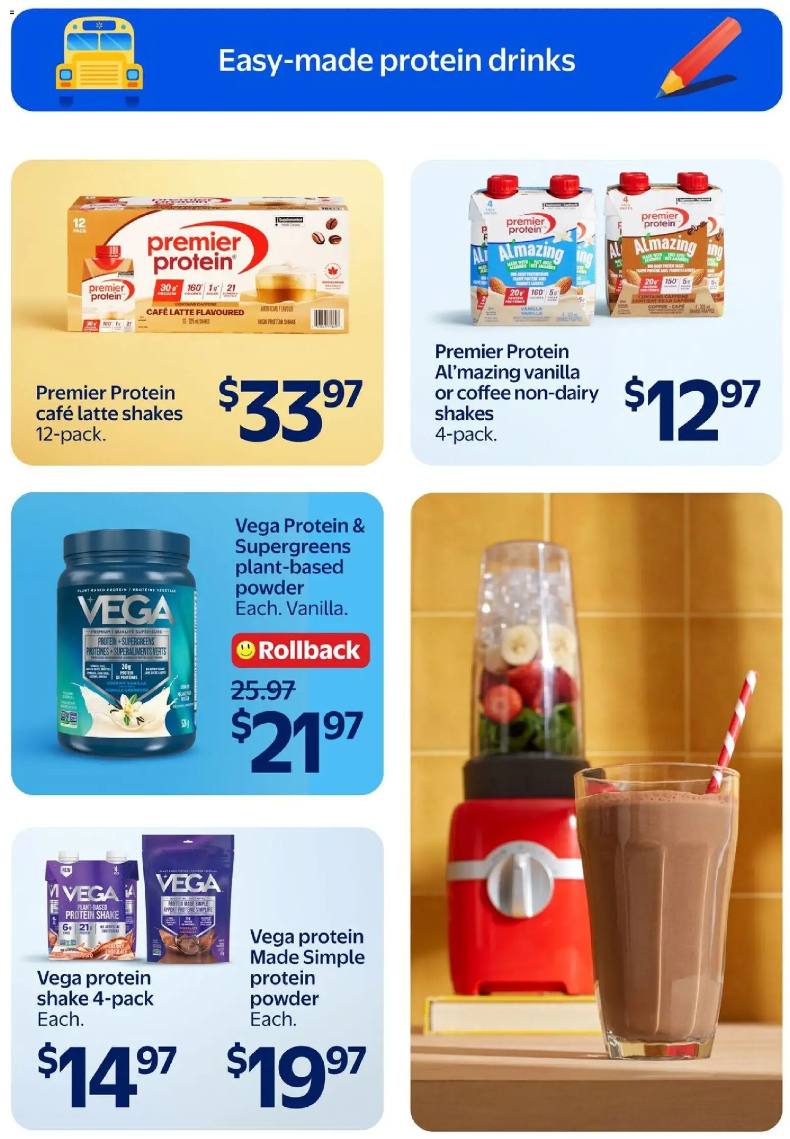 Walmart flyer valid from Aug 13, 2026 | Page: 29 | Products: Powder, Coffee, Chocolate, Protein