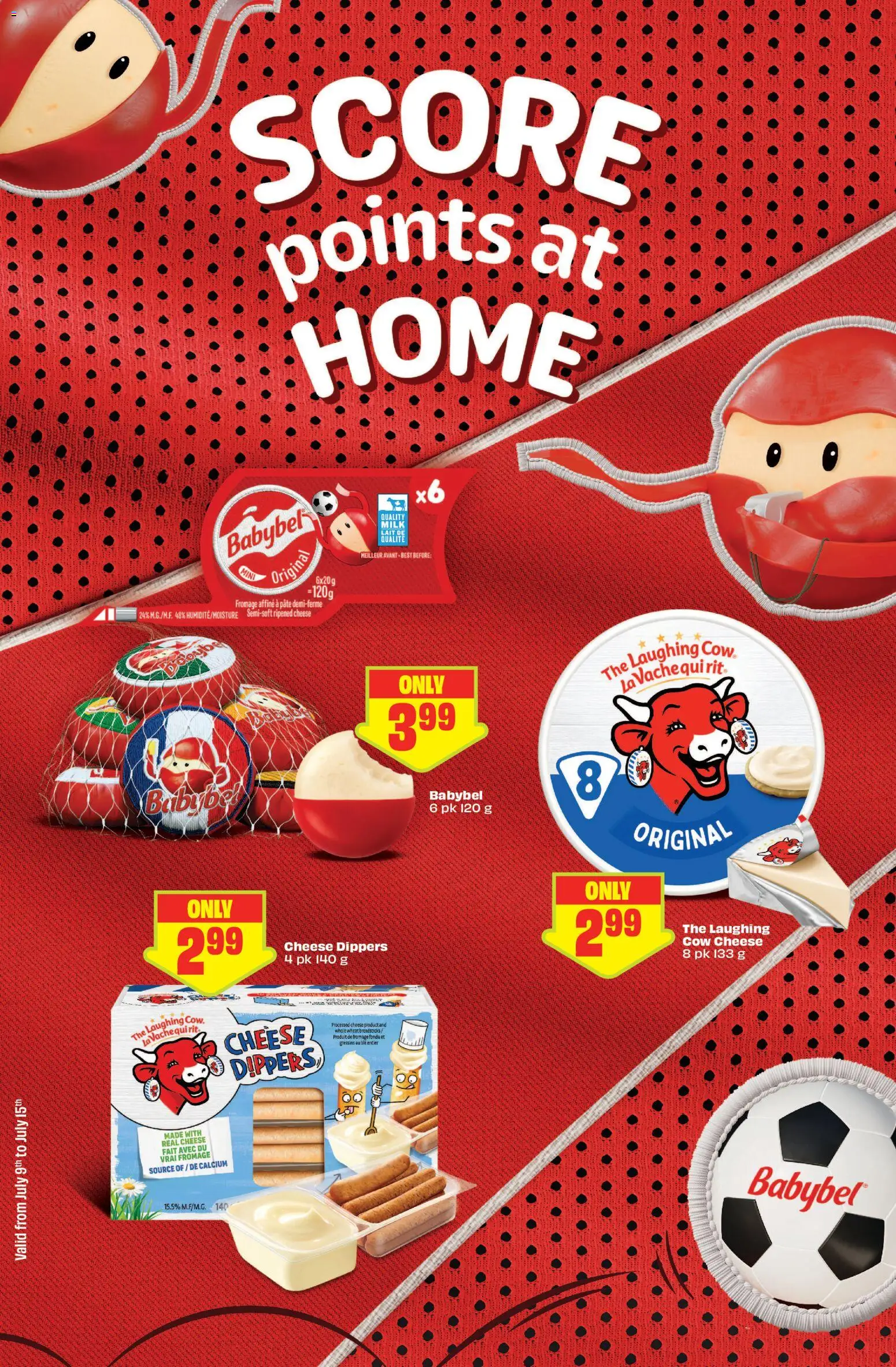 FreshCo flyer valid from Jul 9, 2026 | Page: 12 | Products: Milk, Cheese