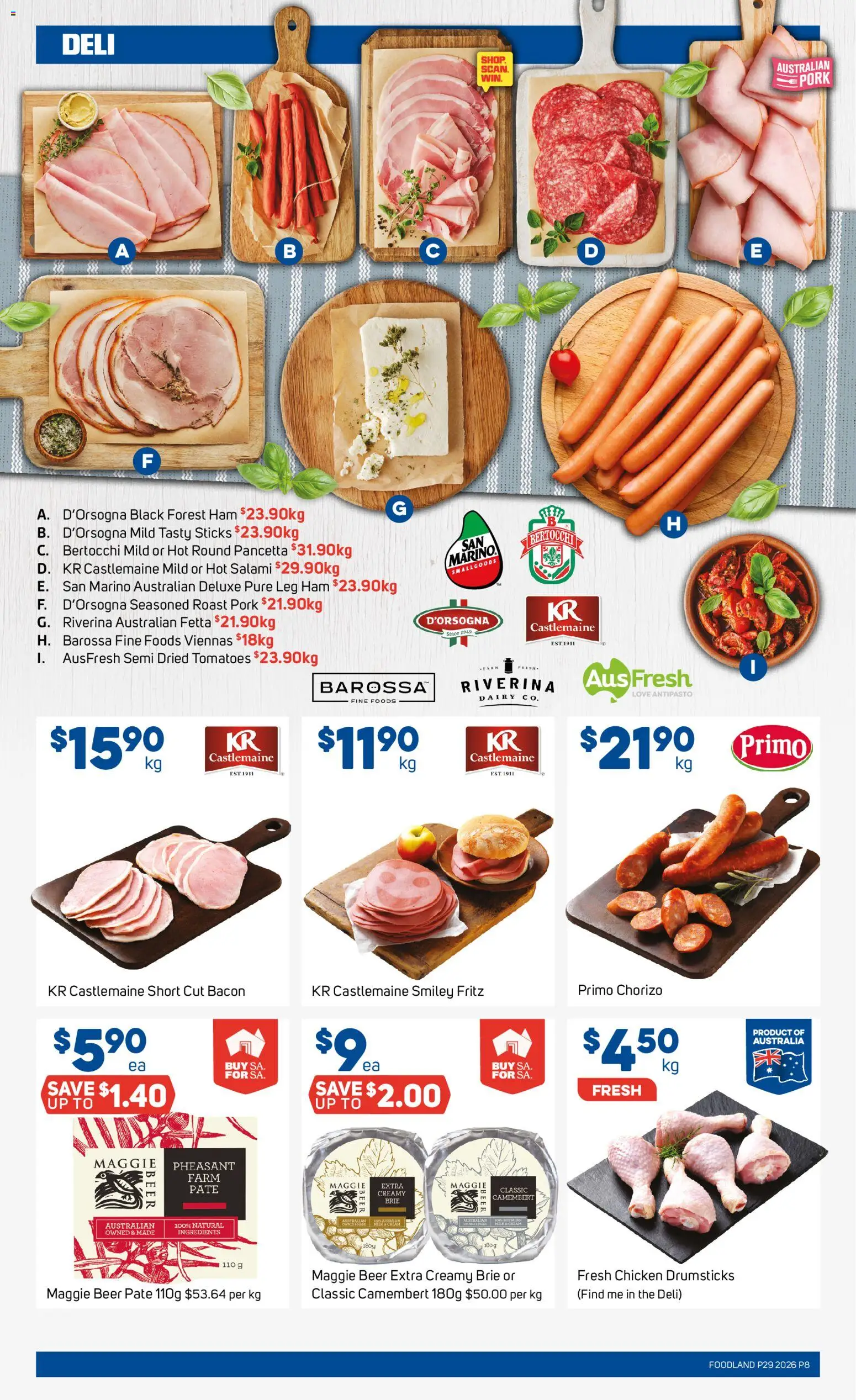 Foodland catalogue - valid from 15/07/2026 | Page: 8 | Products: Dairy, Chicken, Cream, Pancetta