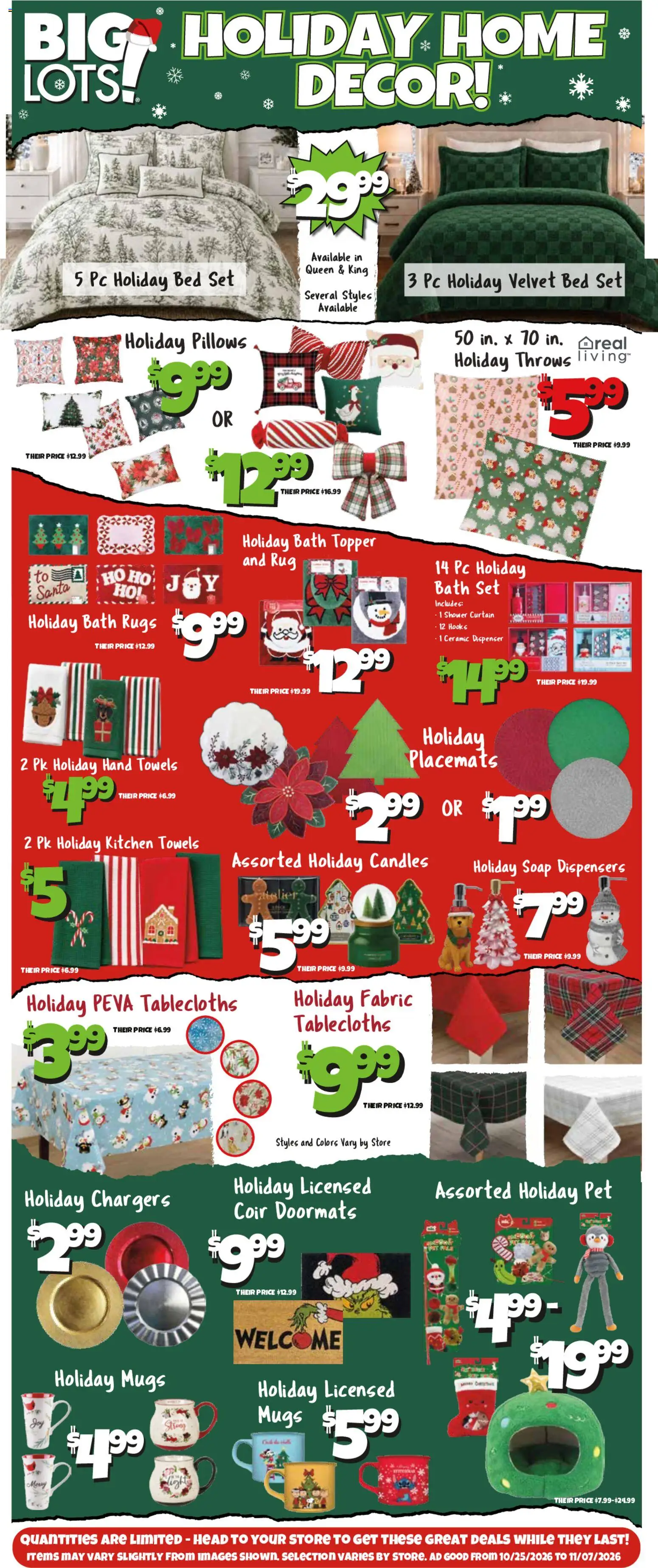 Big Lots Holiday Home Decor Ad - valid from 10/25/2026 | Page: 1
