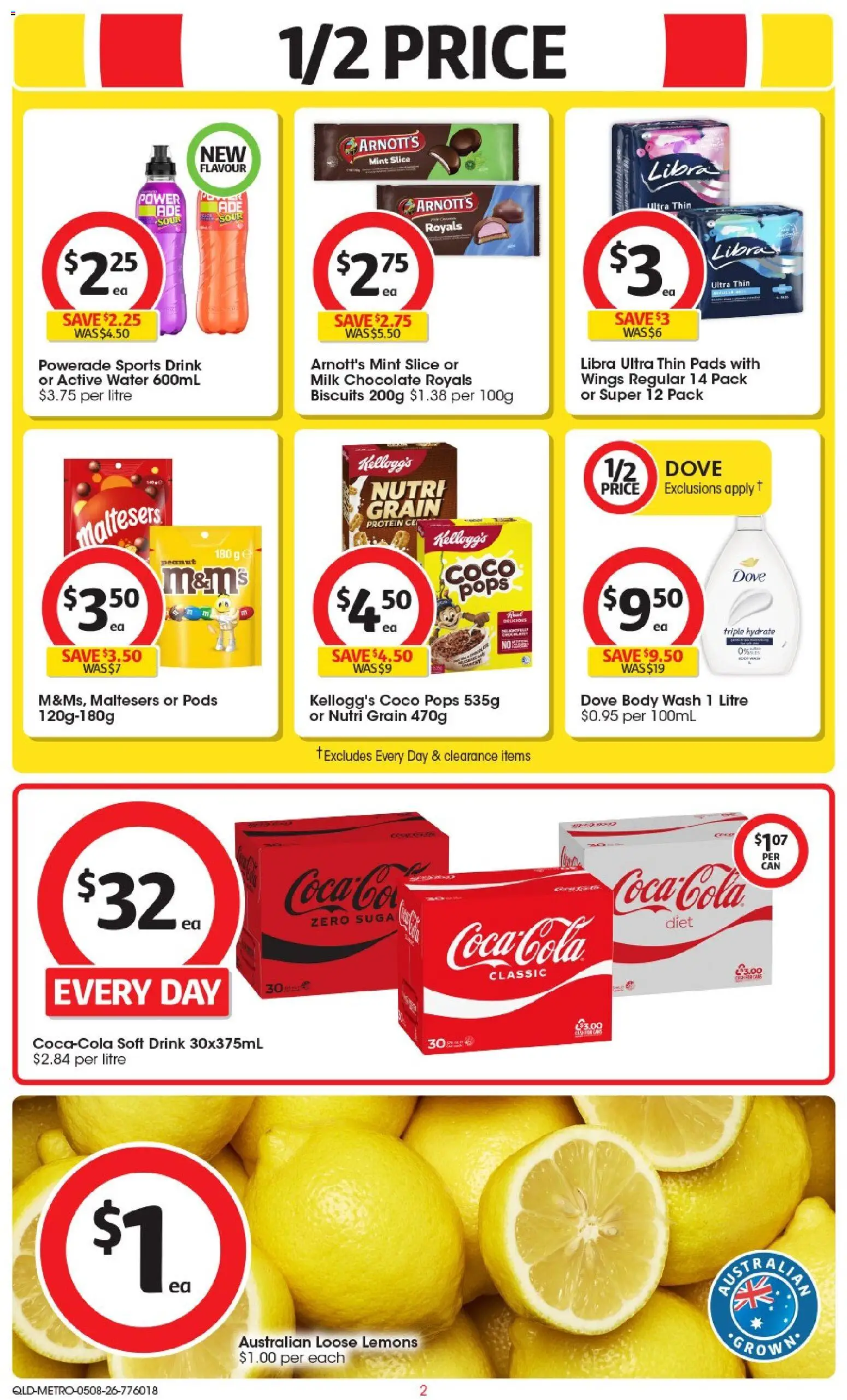 Coles catalogue - valid from 05/08/2026 | Page: 2 | Products: Milk, Chocolate, Cereal, Water